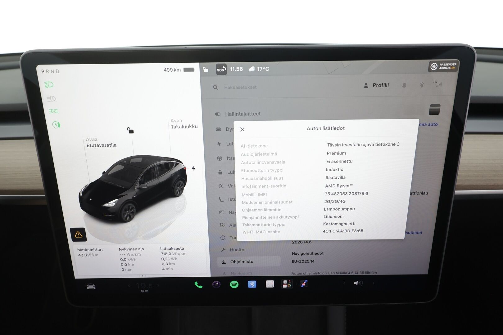 Tesla Model Y 2023 Long Range - | ACC | ILP | Koukku | Matrix | Ryzen | Lasikatto | Premium audio | Sähkönahat | Muistipenkki | P.kamera | 1-om suomiauto | 