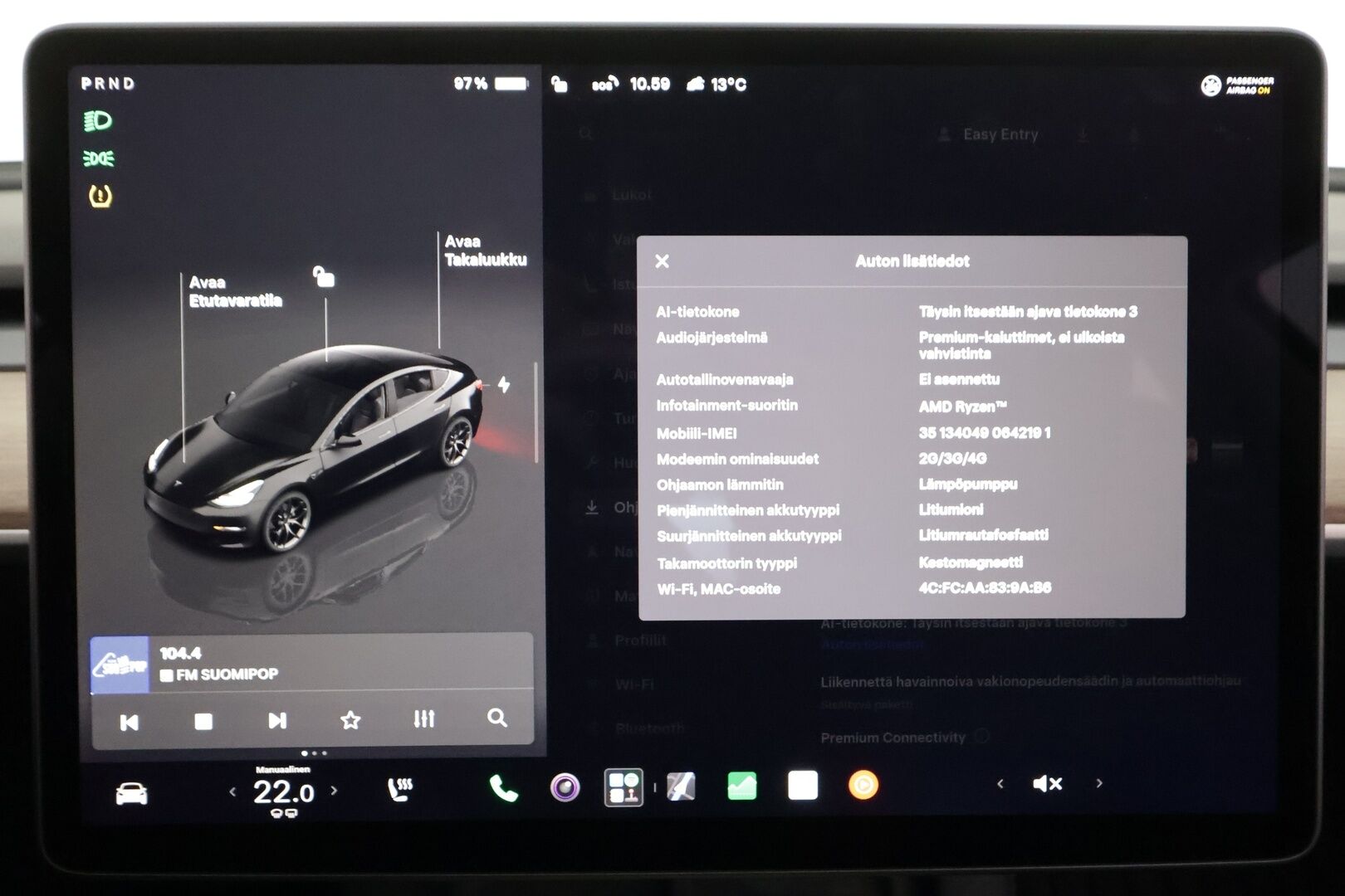 Tesla Model 3 2023 Standard Range Plus - | ILP | Lasikatto | ACC | Matrix-LED | P.kamera | Muistipenkki | Premium Speakers | Navi | Kaistavahti | Keyless | Kahdet renkaat | 2x Latauskaapelit | - KORKO VAIN 3,99 %