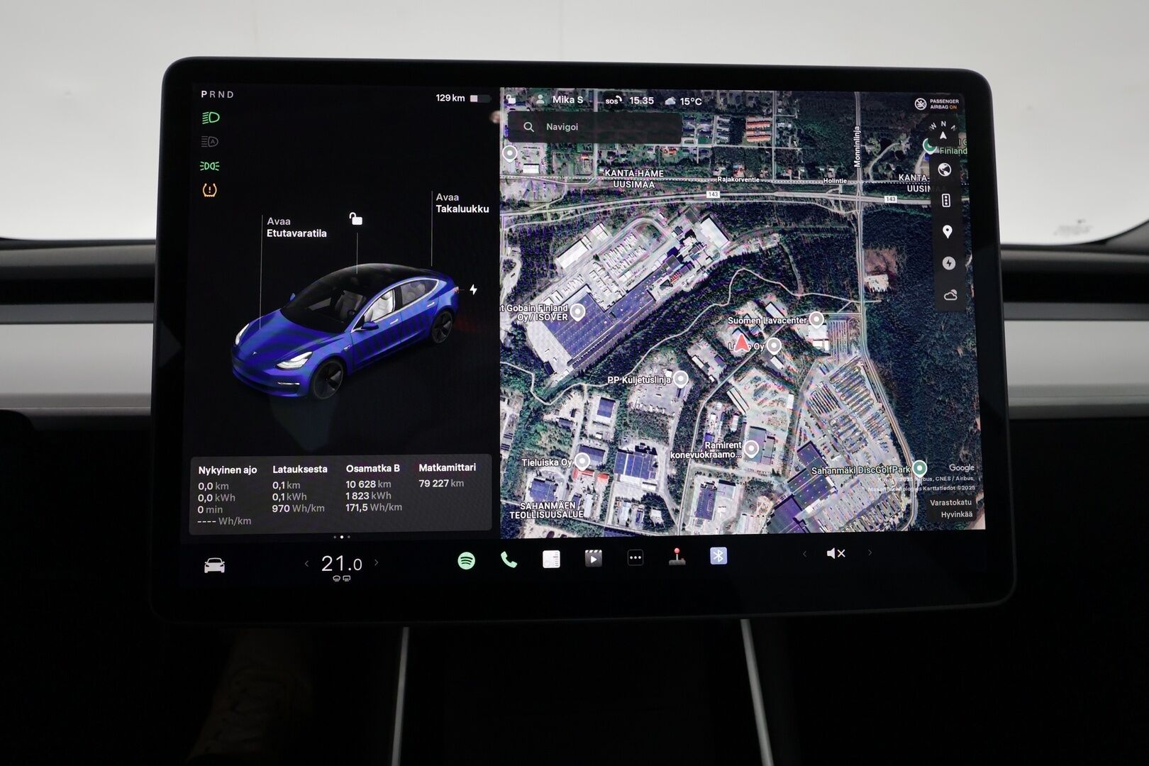 Tesla Model 3 2019 Standard Range ** Adapt.vakkari / P.kamera / Vaalea nahkasisusta / Lasikatto / Muistipenkki / Premium kaiuttimet