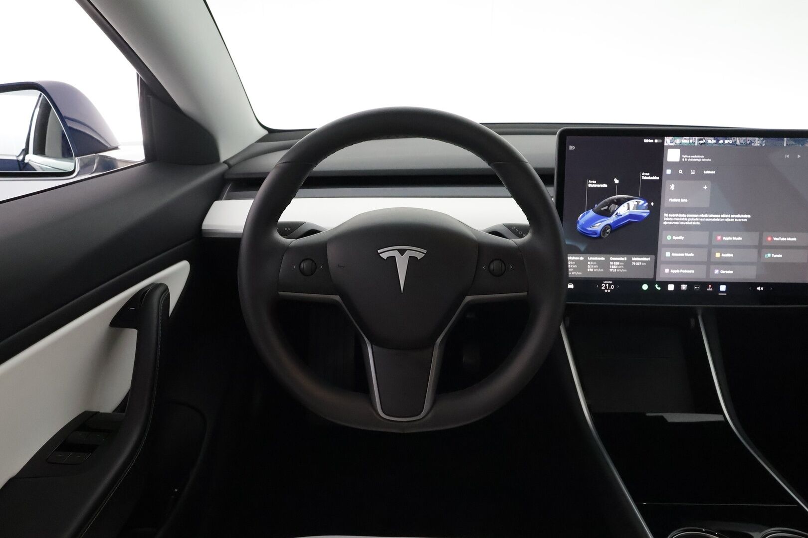 Tesla Model 3 2019 Standard Range ** Adapt.vakkari / P.kamera / Vaalea nahkasisusta / Lasikatto / Muistipenkki / Premium kaiuttimet