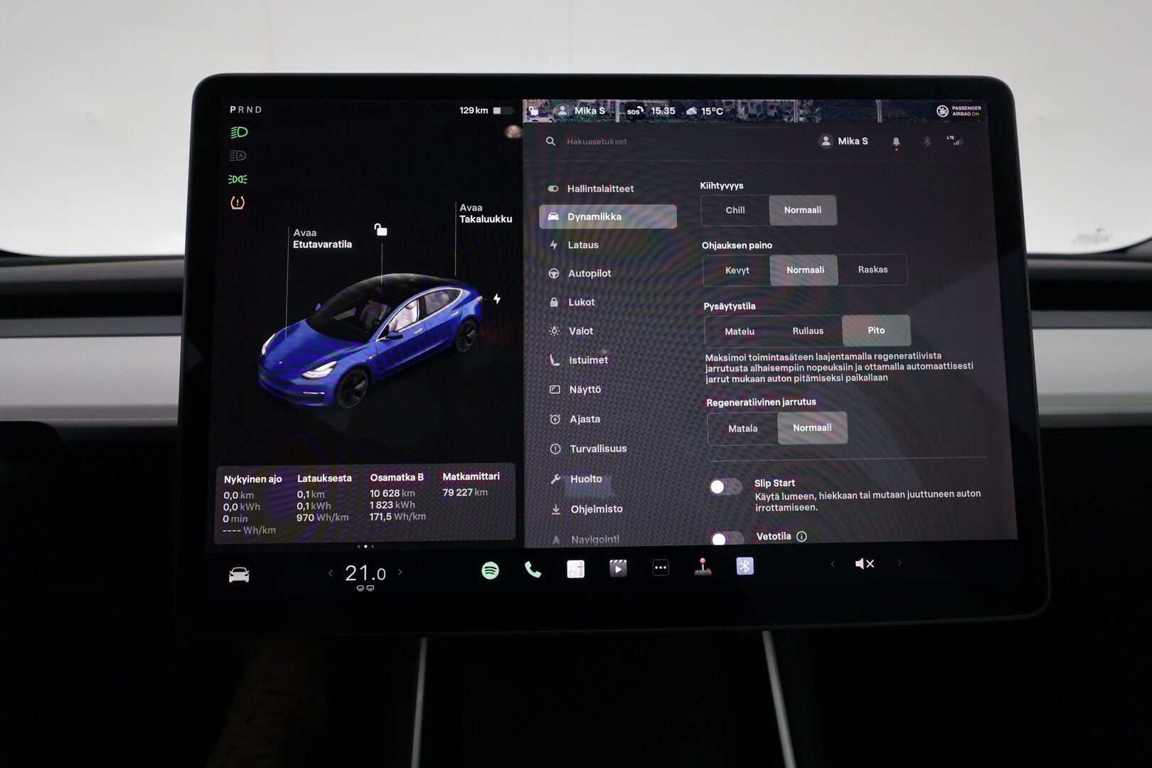 Tesla Model 3 2019 Standard Range ** Adapt.vakkari / P.kamera / Vaalea nahkasisusta / Lasikatto / Muistipenkki / Premium kaiuttimet