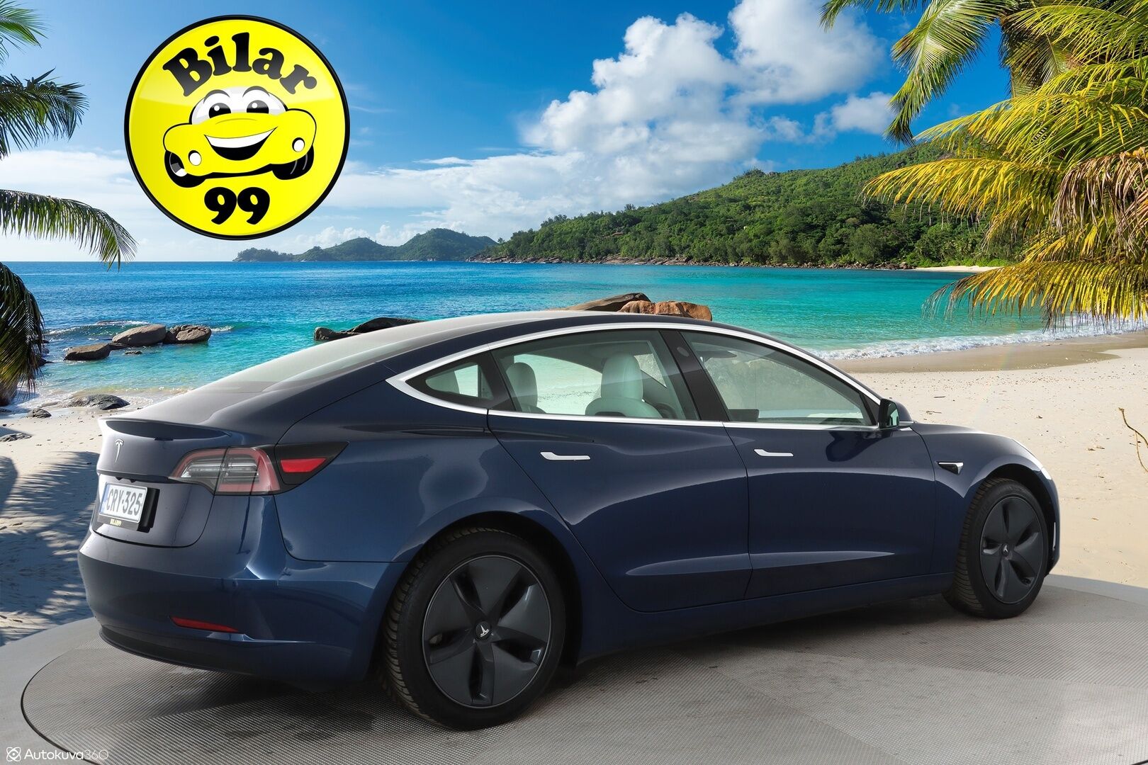Tesla Model 3 2019 Standard Range ** Adapt.vakkari / P.kamera / Vaalea nahkasisusta / Lasikatto / Muistipenkki / Premium kaiuttimet