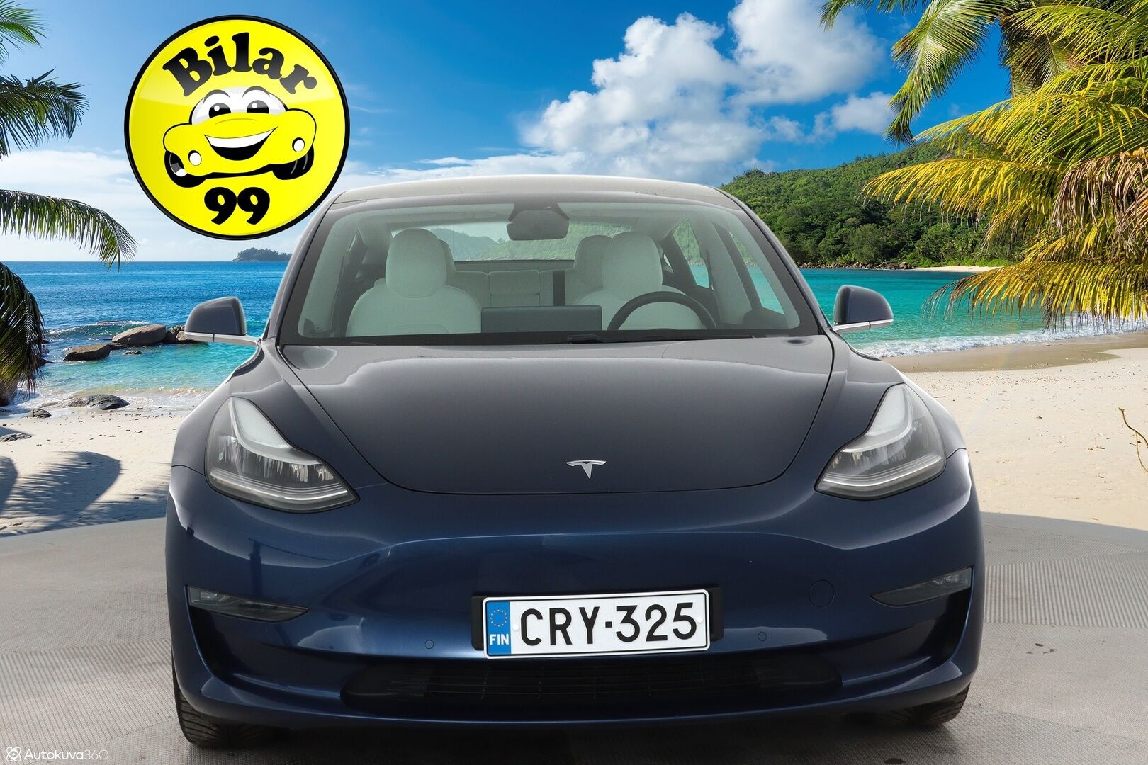 Tesla Model 3 2019 Standard Range ** Adapt.vakkari / P.kamera / Vaalea nahkasisusta / Lasikatto / Muistipenkki / Premium kaiuttimet