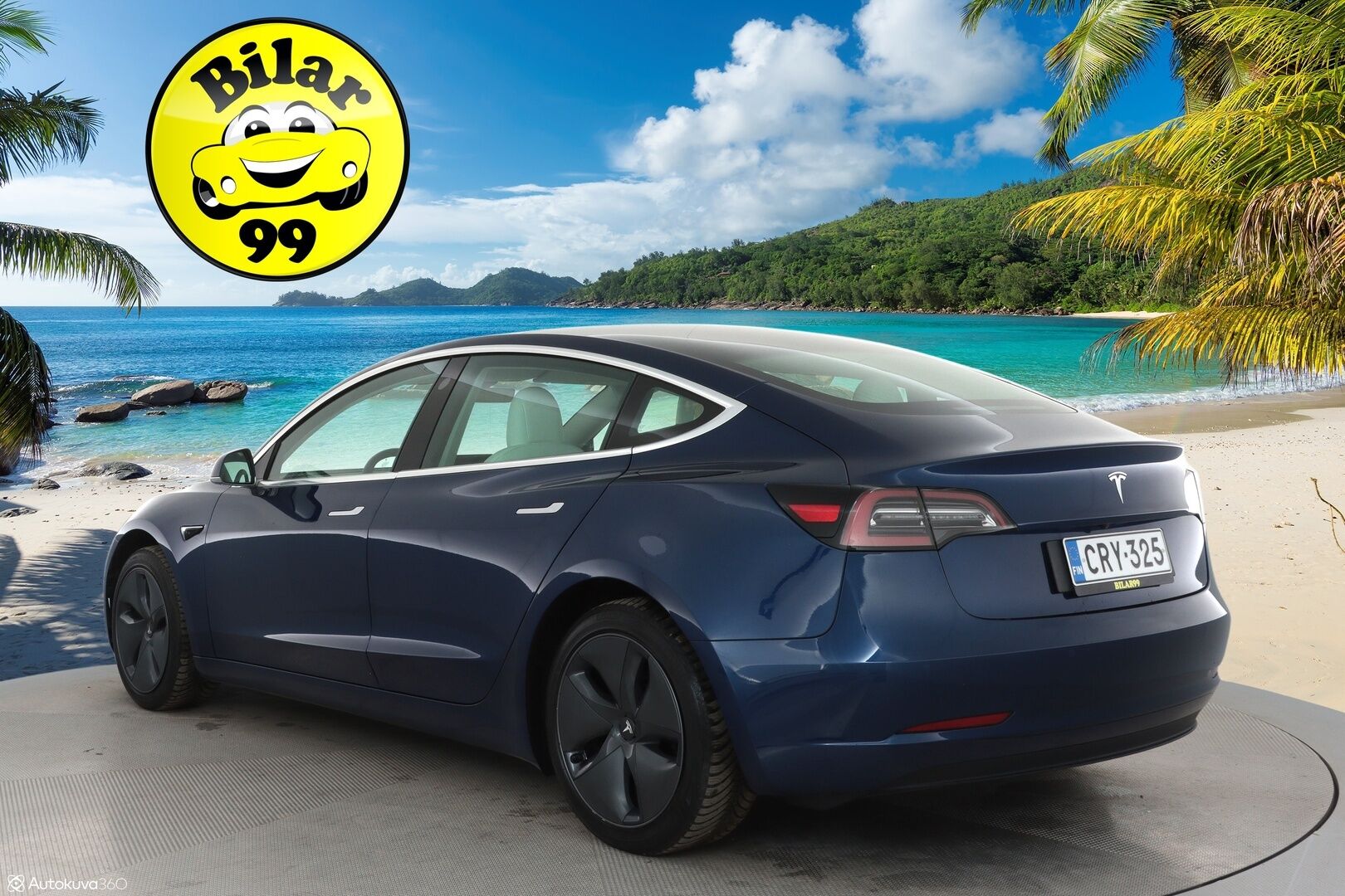 Tesla Model 3 2019 Standard Range ** Adapt.vakkari / P.kamera / Vaalea nahkasisusta / Lasikatto / Muistipenkki / Premium kaiuttimet