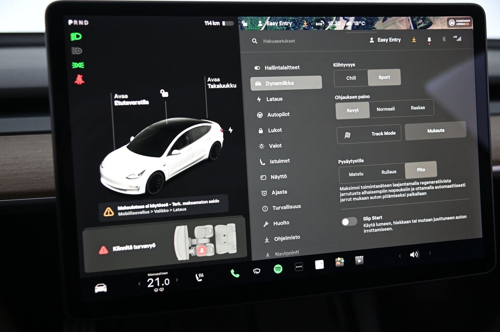 Tesla Model 3 2020 Performance Dual Motor AWD - | ACC | ILP | Lasikatto | Matrix-Led | P.kamera | Muistipenkki | Premium Audio | Navi | Kaistavahti | Autopilot | Sähköinen kontti |