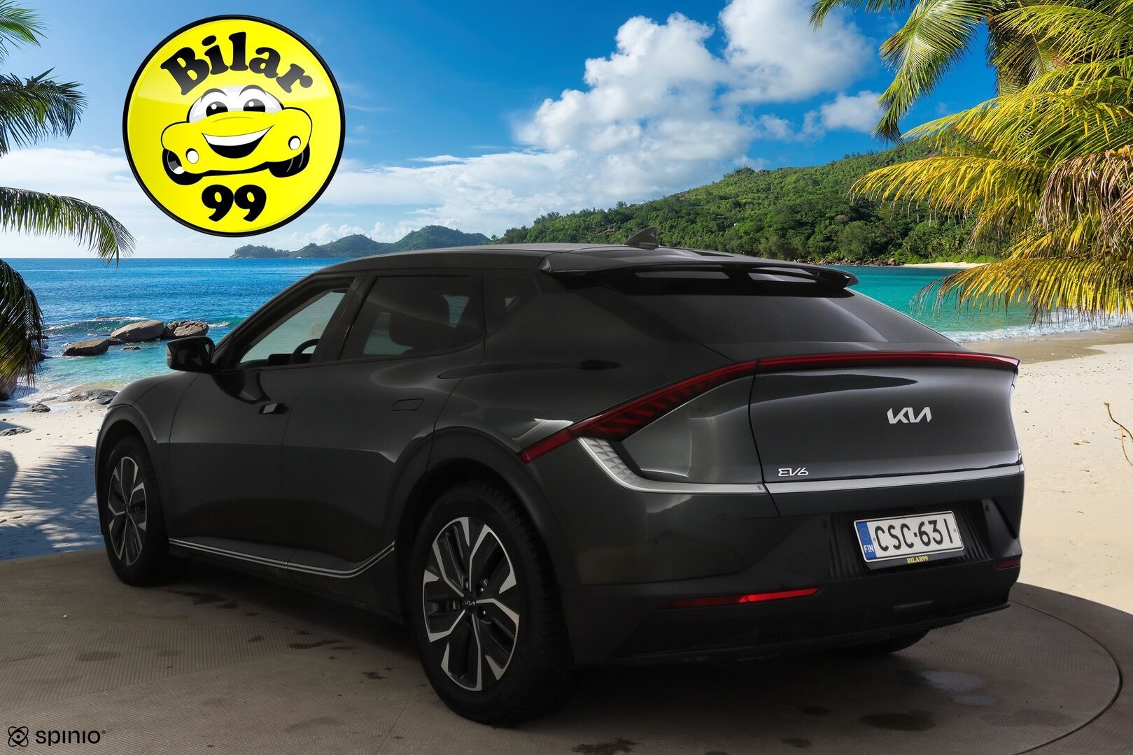 Kia EV6 2022 RWD 77 kWh 229 hv * Lämpöpumppu / Kuljettajan sähkösäätöinen muistipenkki / ACC / KeylessGo / LED-ajovalot / Puolinahkapenkit * - Merkkihuollettu / 2x Vanteet Ja Todella Hyvät Renkaat / ILP