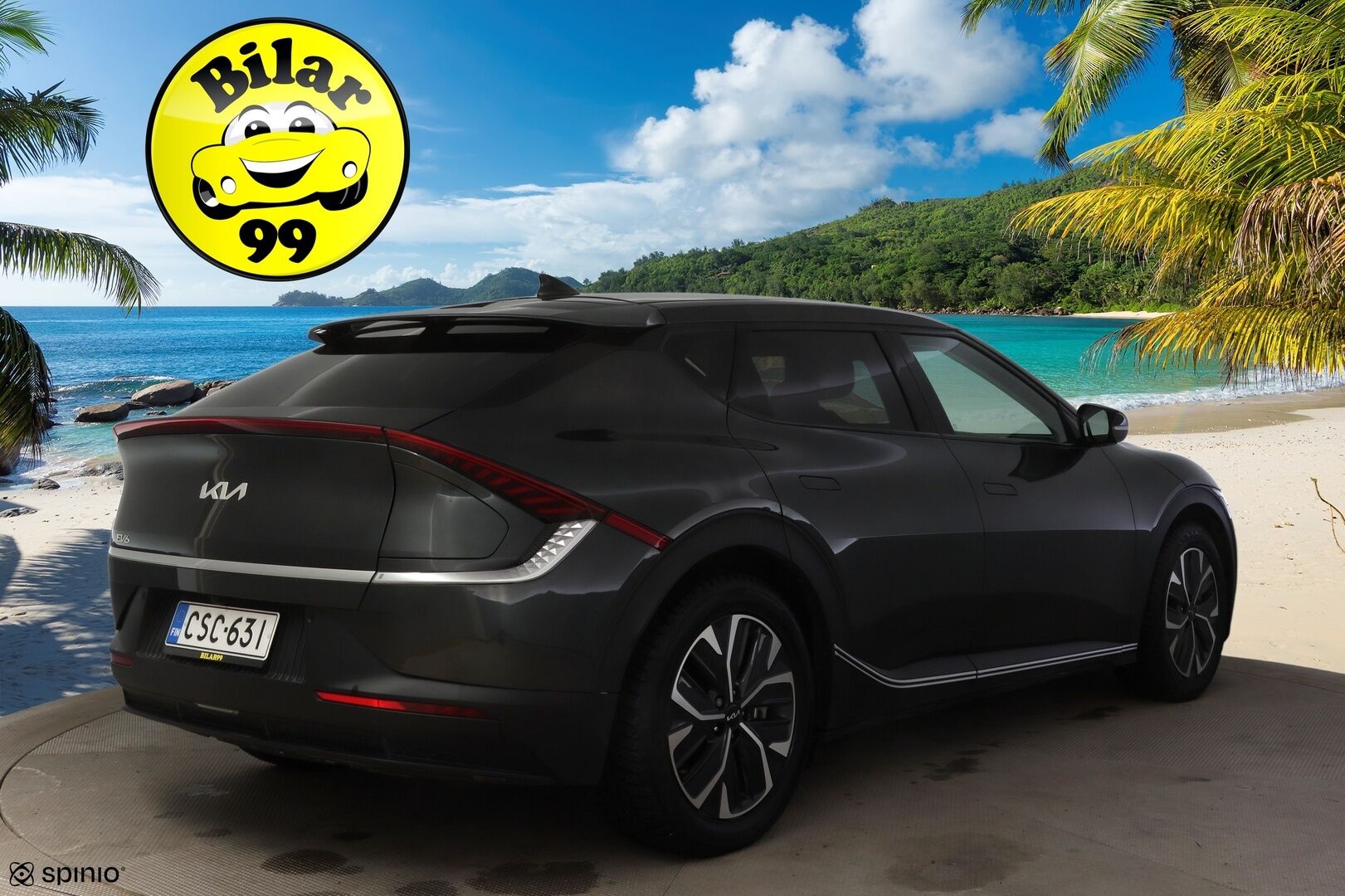 Kia EV6 2022 RWD 77 kWh 229 hv * Lämpöpumppu / Kuljettajan sähkösäätöinen muistipenkki / ACC / KeylessGo / LED-ajovalot / Puolinahkapenkit * - Merkkihuollettu / 2x Vanteet Ja Todella Hyvät Renkaat / ILP