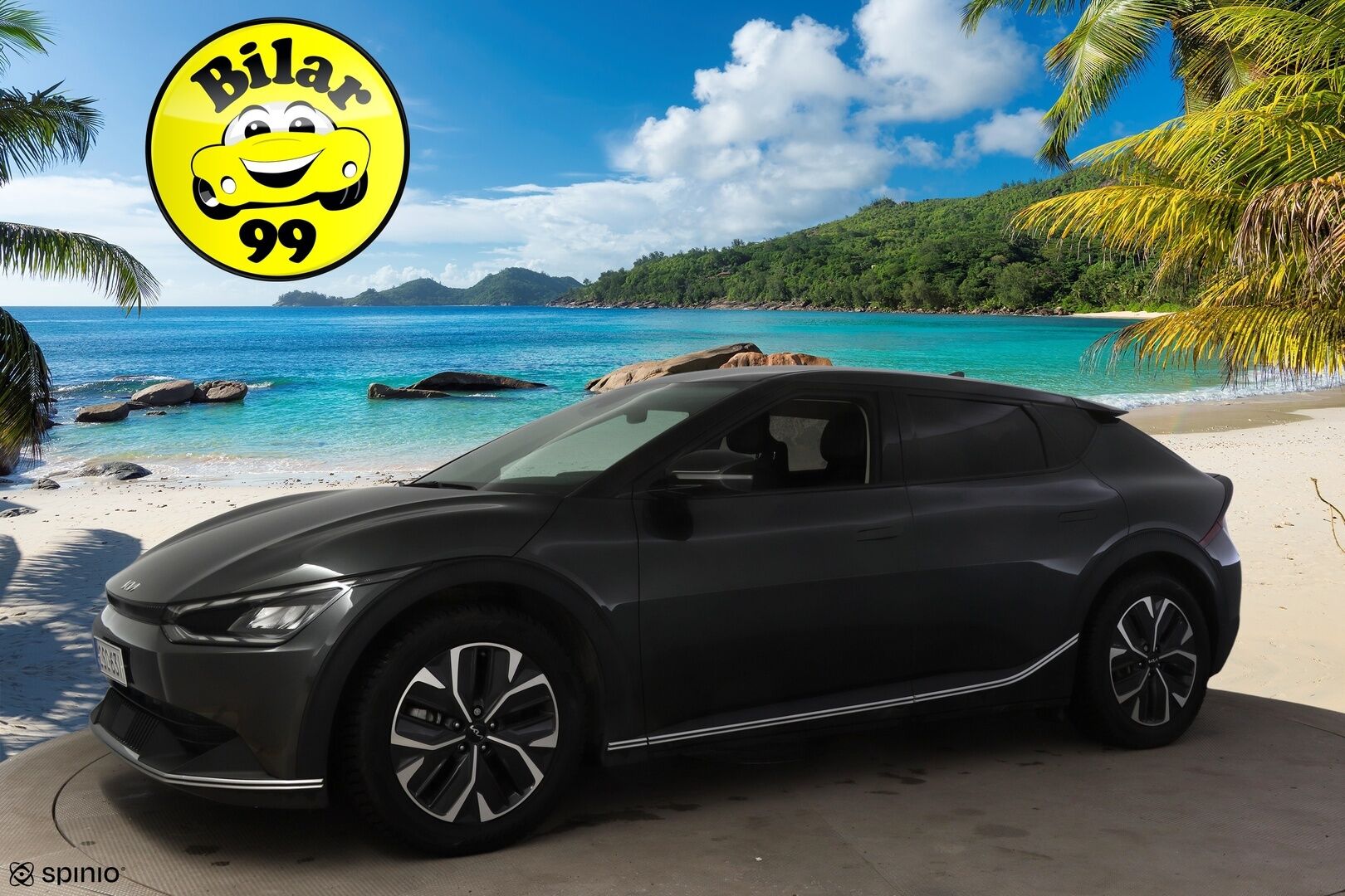 Kia EV6 2022 RWD 77 kWh 229 hv * Lämpöpumppu / Kuljettajan sähkösäätöinen muistipenkki / ACC / KeylessGo / LED-ajovalot / Puolinahkapenkit * - Merkkihuollettu / 2x Vanteet Ja Todella Hyvät Renkaat / ILP