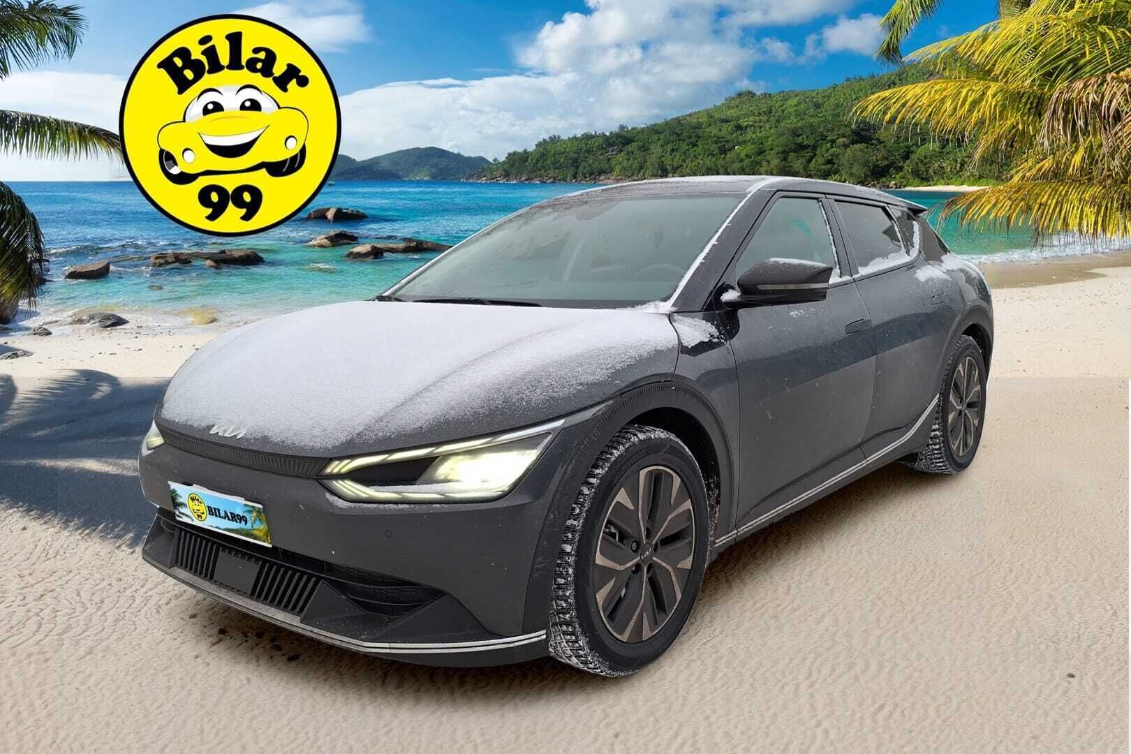 Kia EV6 2022 RWD 77 kWh 229 hv * Lämpöpumppu / Kuljettajan sähkösäätöinen muistipenkki / KeylessGo / LED-ajovalot / Puolinahkapenkit - Merkkihuollettu / 2x Vanteet Ja Todella Hyvät Renkaat / ILP