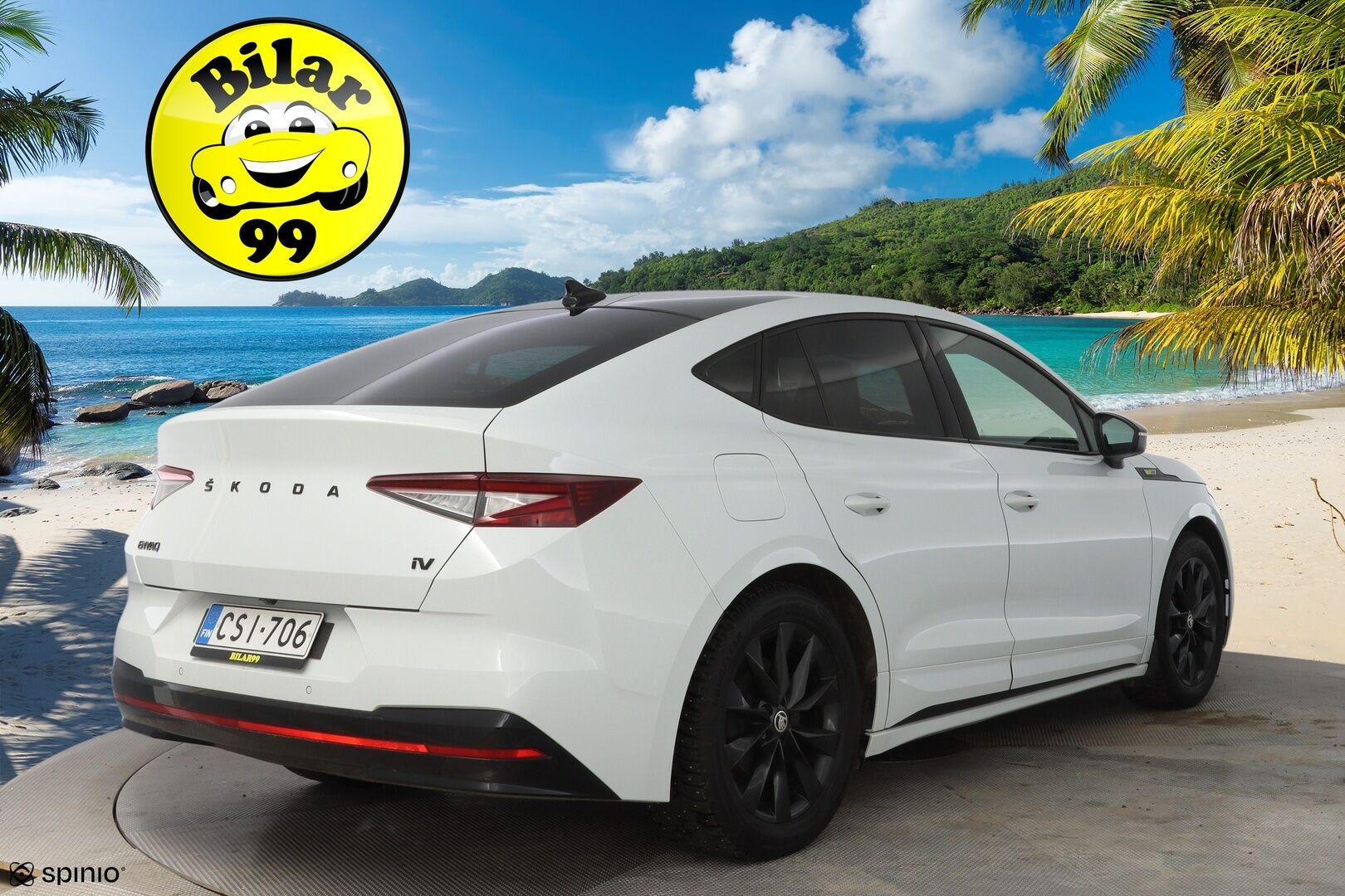 SKODA ENYAQ 2023 Coupe 80x 4X4 RS iV *Lämpöpumppu / Koukku / Lasikatto / Matrix-LED / ACC / Muistipenkki / Kamera* - SoH 92.5% / Kahdet Skodan vanteet / Merkkihuollettu / SUPER VARUSTEET!