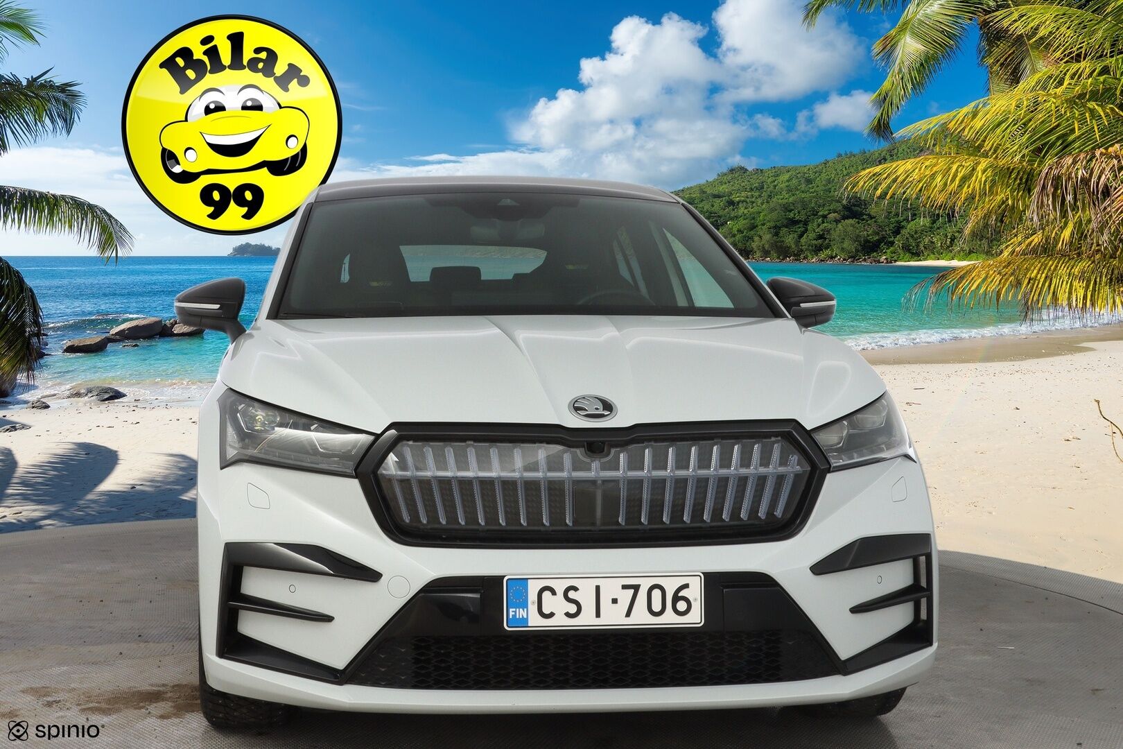 SKODA ENYAQ 2023 Coupe 80x 4X4 RS iV *Lämpöpumppu / Koukku / Lasikatto / Matrix-LED / ACC / Muistipenkki / Kamera* - SoH 92.5% / Kahdet Skodan vanteet / Merkkihuollettu / SUPER VARUSTEET!