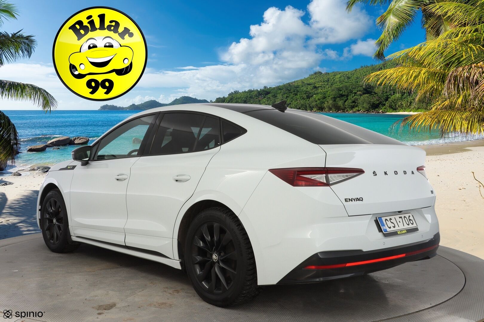 SKODA ENYAQ 2023 Coupe 80x 4X4 RS iV *Lämpöpumppu / Koukku / Lasikatto / Matrix-LED / ACC / Muistipenkki / Kamera* - SoH 92.5% / Kahdet Skodan vanteet / Merkkihuollettu / SUPER VARUSTEET! - HULLUT AVAJAISHULINAT KORKOTARJOUS 3,29 %