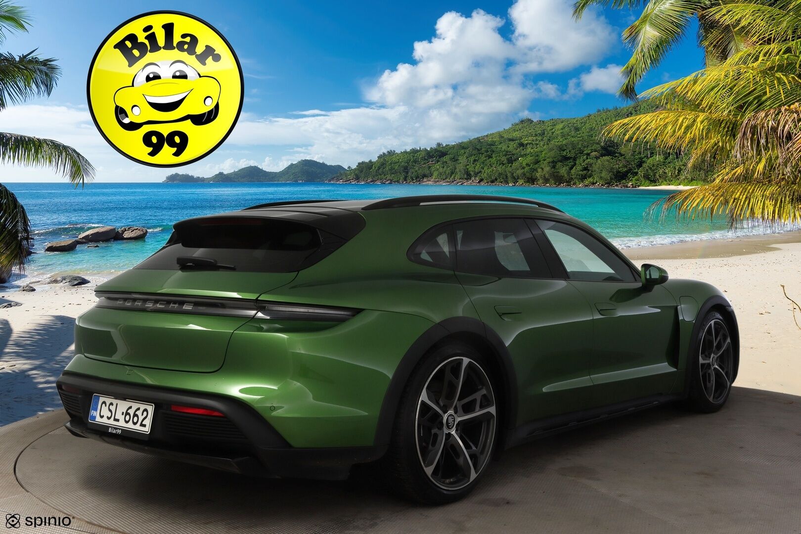 PORSCHE TAYCAN 2022 4 Cross Turismo * ILP / Bose / ACC / 14-suunt. ist. / P.kamera / Ilma-alusta / Ilmastoidut Sportnahat Muistilla / Navi / Keyless * - Näyttävällä ja harvinaisella erikoisvärillä! / 2x Latauskaapelit / Merkkihuollettu! - HULLUT BLACKWEEK JATKOT - KORKOTARJOUS 2,49%