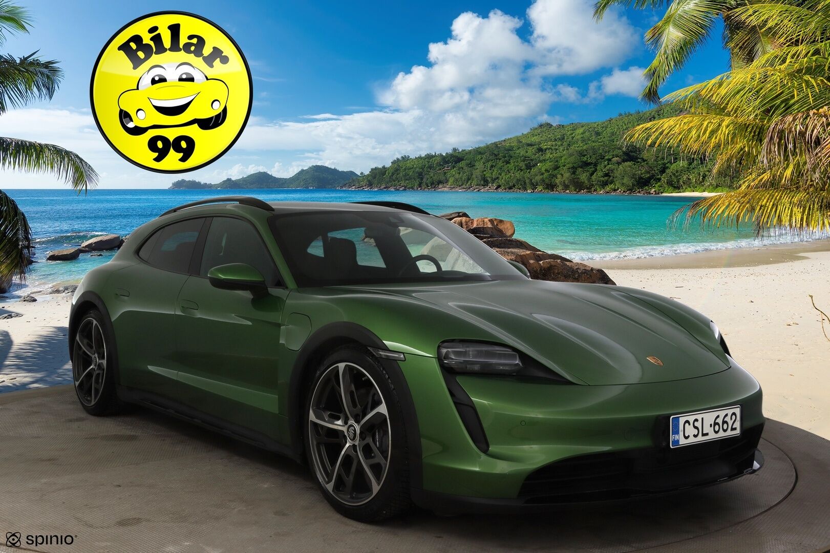 PORSCHE TAYCAN 2022 4 Cross Turismo * ILP / Bose / ACC / 14-suunt. ist. / P.kamera / Ilma-alusta / Ilmastoidut Sportnahat Muistilla / Navi / Keyless * - Näyttävällä ja harvinaisella erikoisvärillä! / 2x Latauskaapelit / Merkkihuollettu! - HULLUT BLACKWEEK JATKOT - KORKOTARJOUS 2,49%