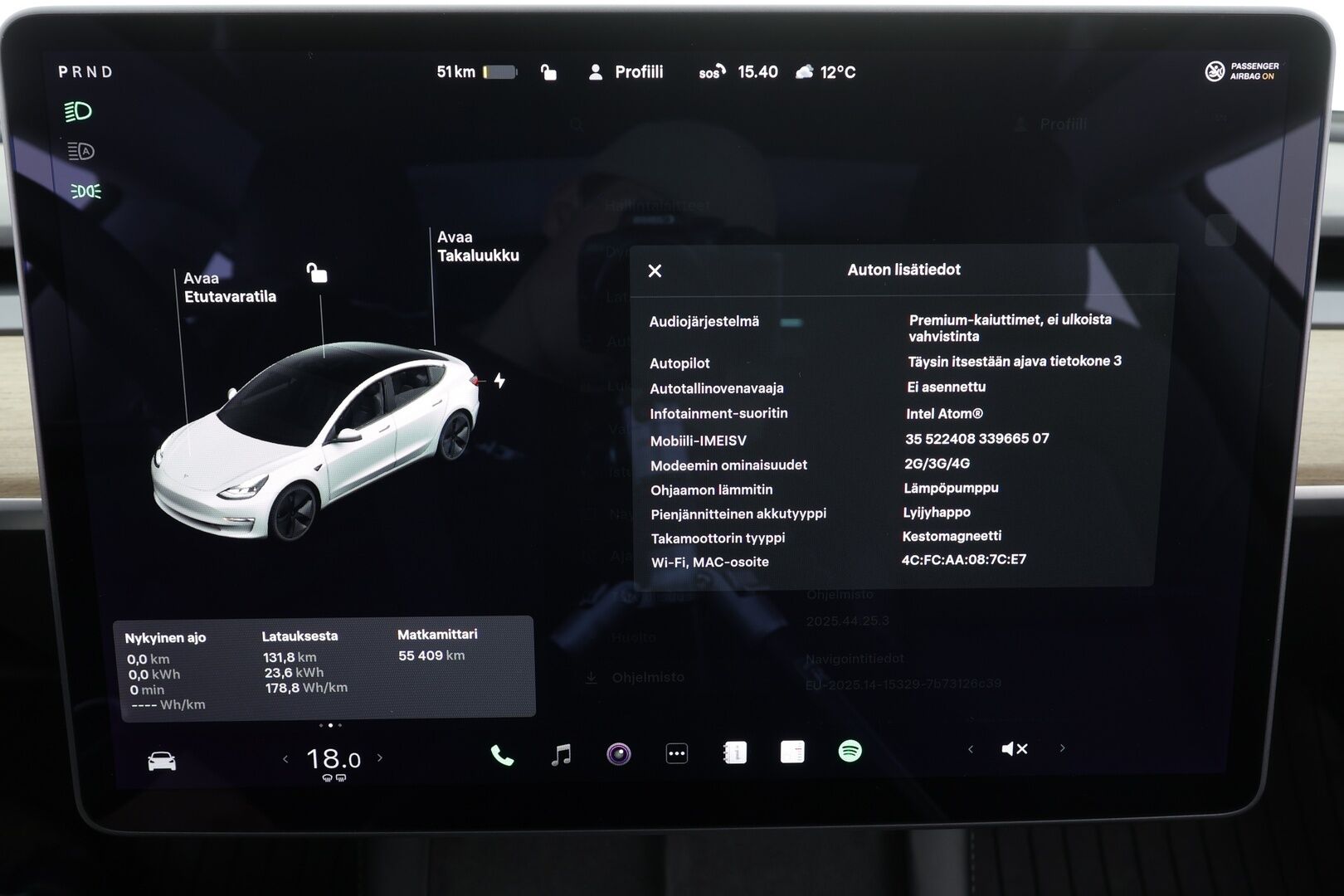 Tesla Model 3 2021 Standard Range Plus * ACC / ILP / P.kamera / Matrix LED / Navi * - Huippu sähköauto / Hyvät varusteet / Hieno yksilö - HULLUT AVAJAISHULINAT KORKOTARJOUS 3,29 %