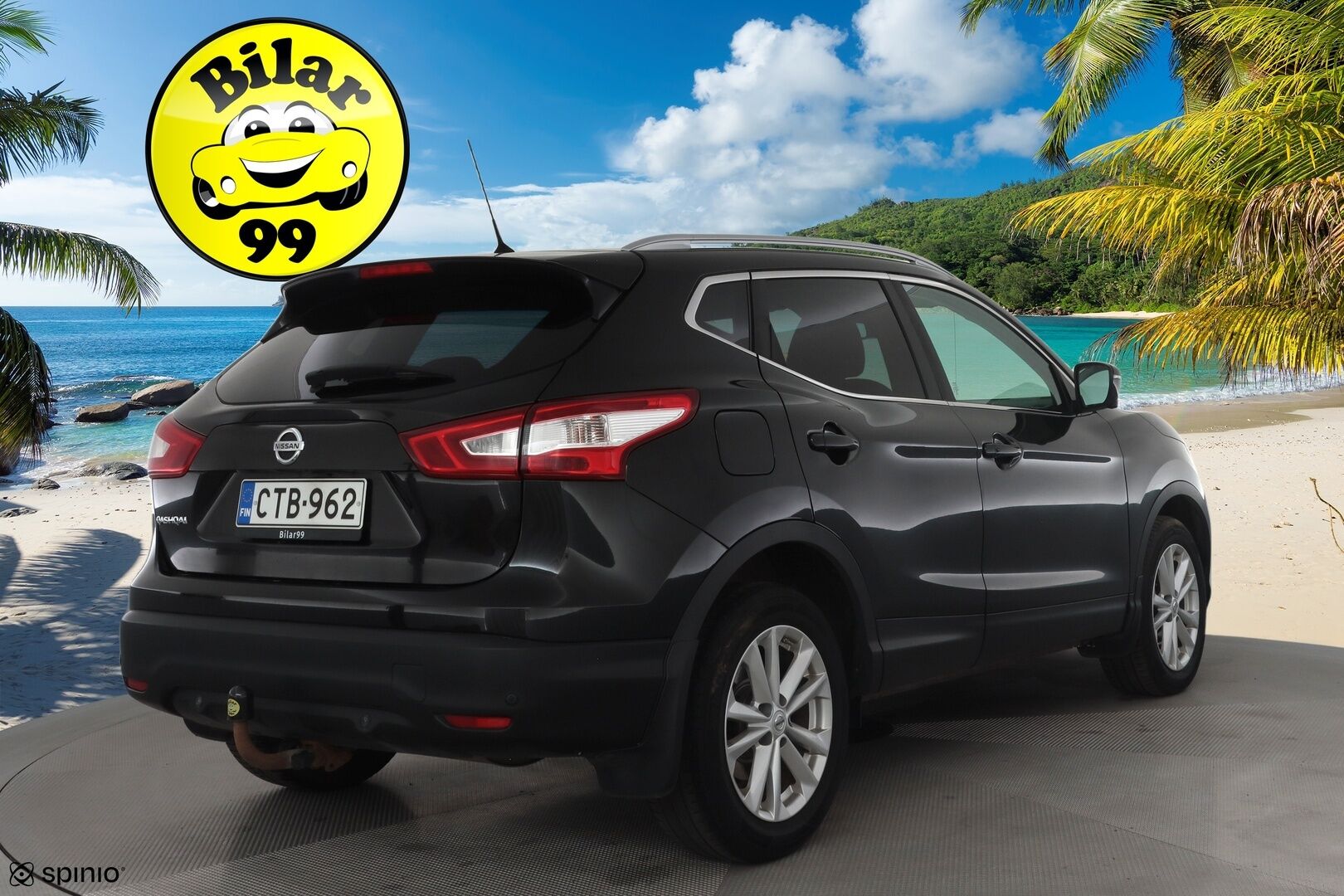 Nissan Qashqai 2015 dCi 130 Business 360 2WD 6M/T Leather * Vakkari / 360° / Bluetooth / Navi / LED / Nahat / Sähköpenkki / Koukku * - Suomi-auto / Kahdet renkaat aluvanteilla