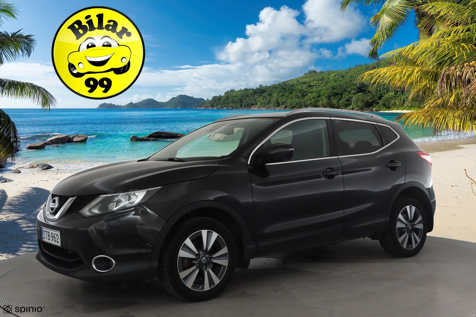 Nissan Qashqai 2015 dCi 130 Business 360 2WD 6M/T Leather * Vakkari / 360° / Bluetooth / Navi / LED / Nahat / Sähköpenkki / Koukku * - Suomi-auto / Kahdet renkaat aluvanteilla 