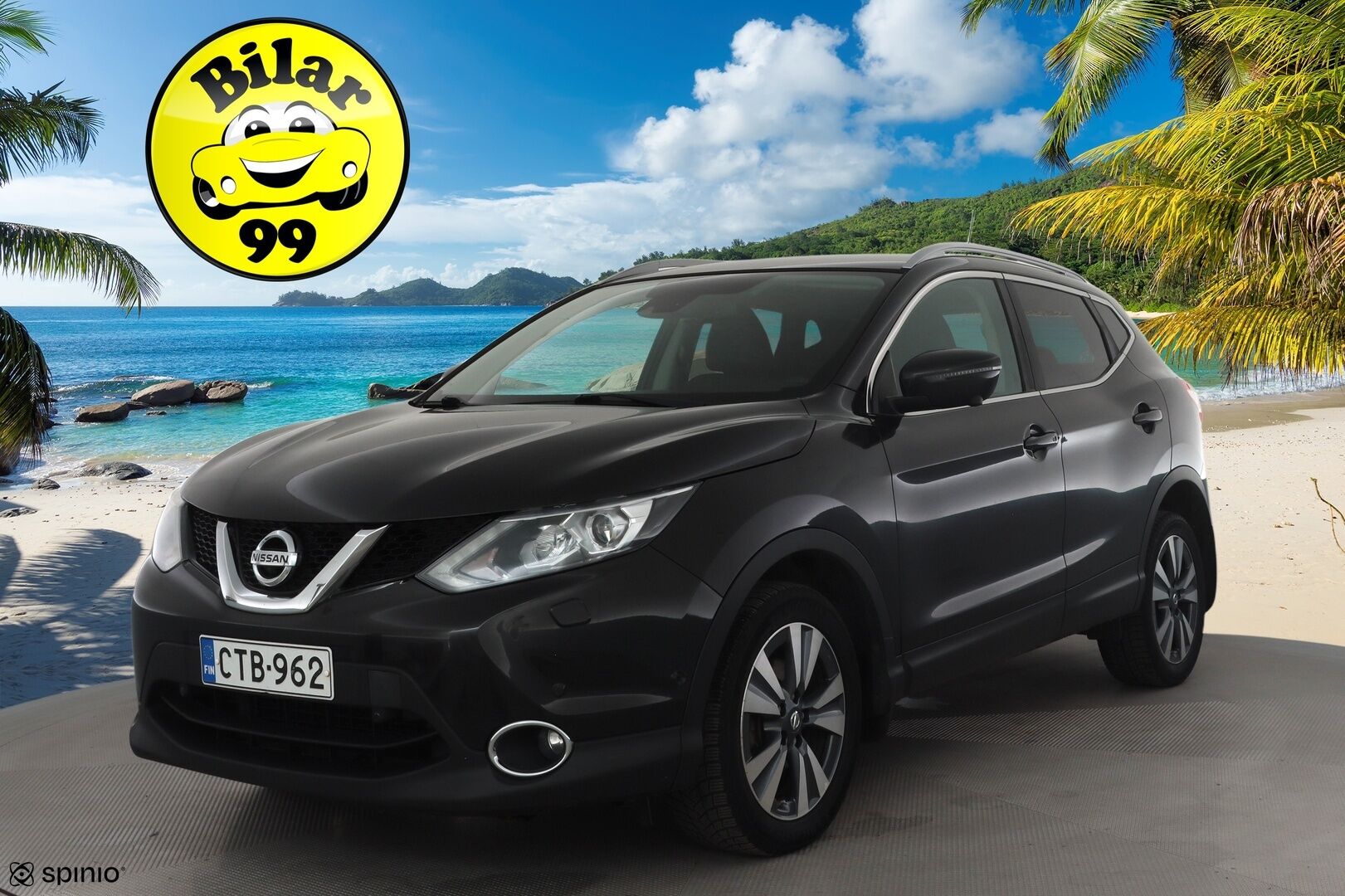 Nissan Qashqai 2015 dCi 130 Business 360 2WD 6M/T Leather * Vakkari / 360° / Bluetooth / Navi / LED / Nahat / Sähköpenkki / Koukku * - Suomi-auto / Kahdet renkaat aluvanteilla 