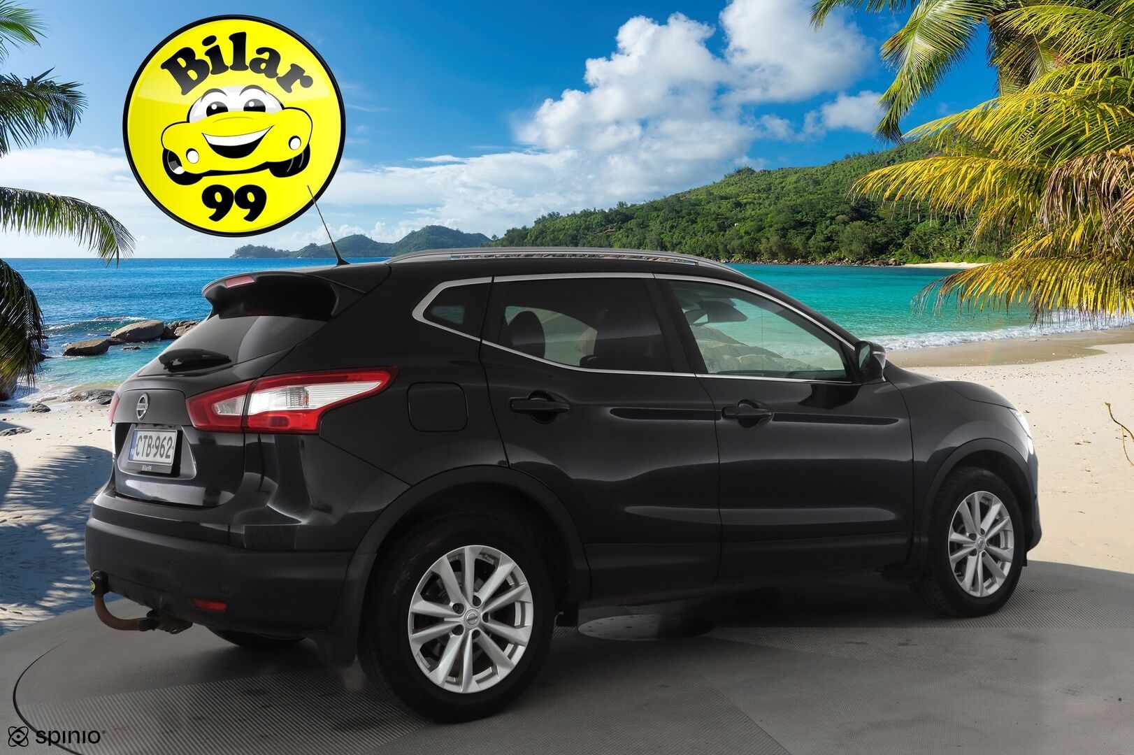 Nissan Qashqai 2015 dCi 130 Business 360 2WD 6M/T Leather * Vakkari / 360° / Bluetooth / Navi / LED / Nahat / Sähköpenkki / Koukku * - Suomi-auto / Kahdet renkaat aluvanteilla