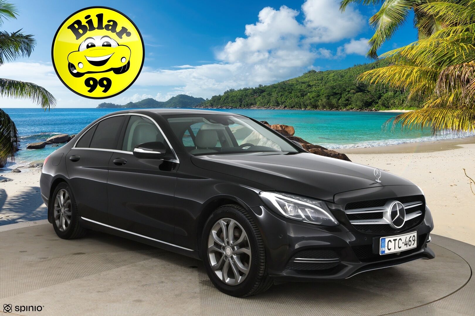 Mercedes-Benz C 2015 220 BlueTec A Premium Business / Distronic+ Q / P-kamera / Dynamic. LED / Comand Navi - Huippuvarusteltu yksilö upealla vaalella sisustalla! 