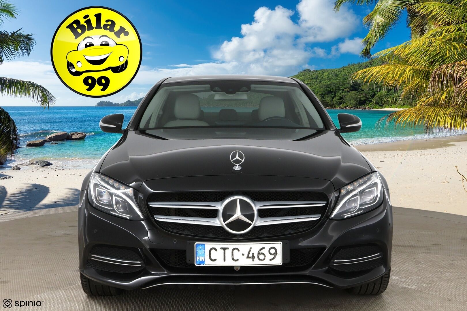 Mercedes-Benz C 2015 220 BlueTec A Premium Business / Distronic+ Q / P-kamera / Dynamic. LED / Comand Navi - Huippuvarusteltu yksilö upealla vaalella sisustalla! 