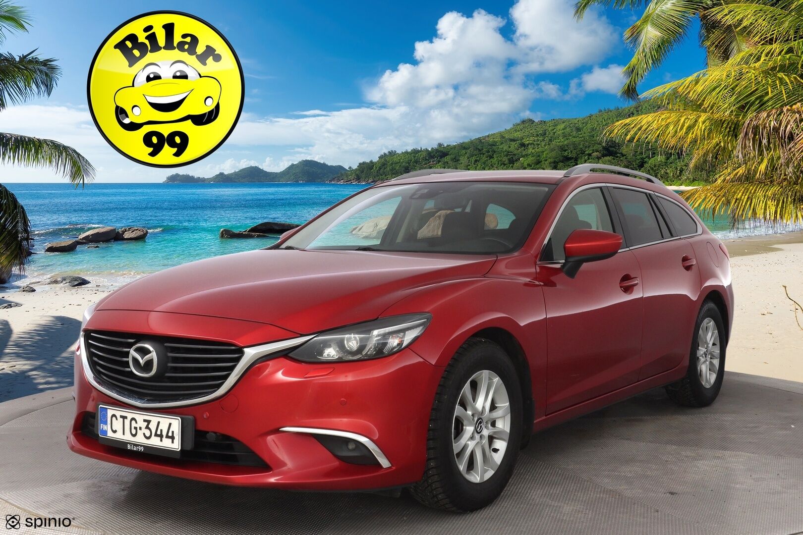 Mazda 6 2015 Sport Wagon 2,0 (145) SKYACTIV-G Premium Plus * Vakkari / Lohko / Tutkat / Penkinlämmittimet / Bluetooth * - Suomi-auto / Merkkihuollettu / Juuri katsastettu / Kahdet OEM vanteet