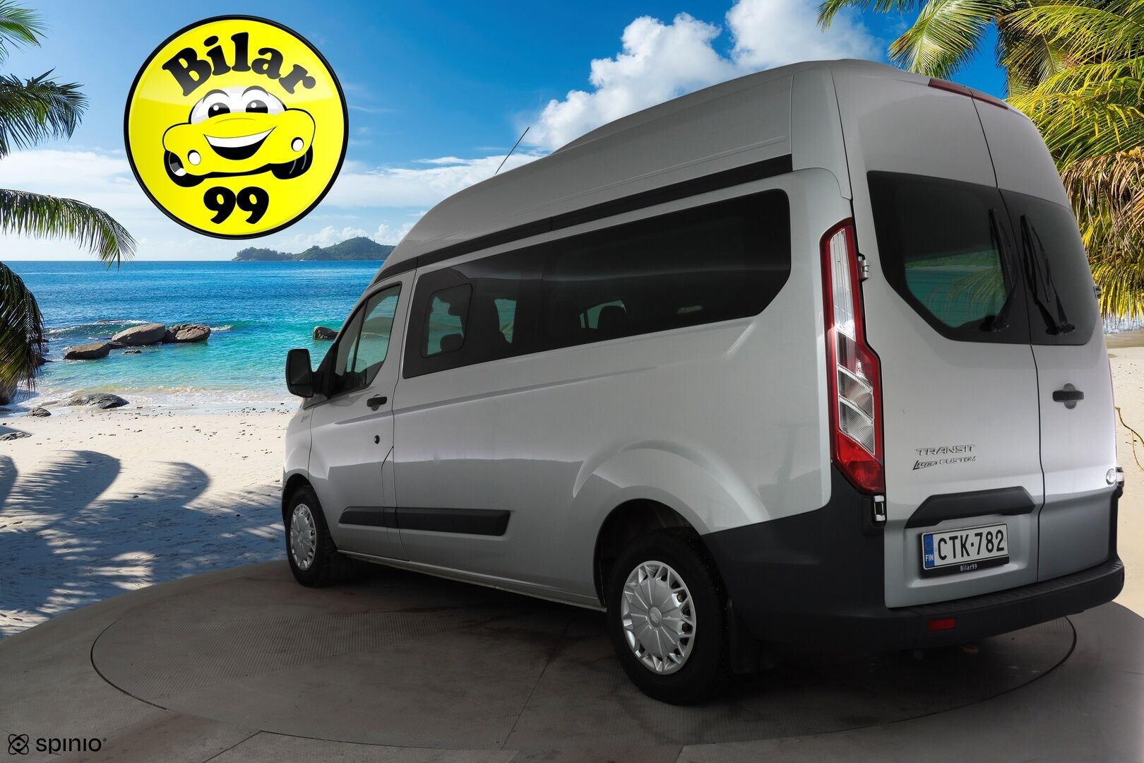 Ford TOURNEO CUSTOM 2014 310 2,2TDCi 125 hv Trend M6 Kombi M1 L2H2 FWD 9-P * Webasto / Bluetooth / Vakkari / Ilmastointi * - Merkkihuollot / Kahdet renkaat - HULLUT AVAJAISHULINAT KORKOTARJOUS 3,29 %