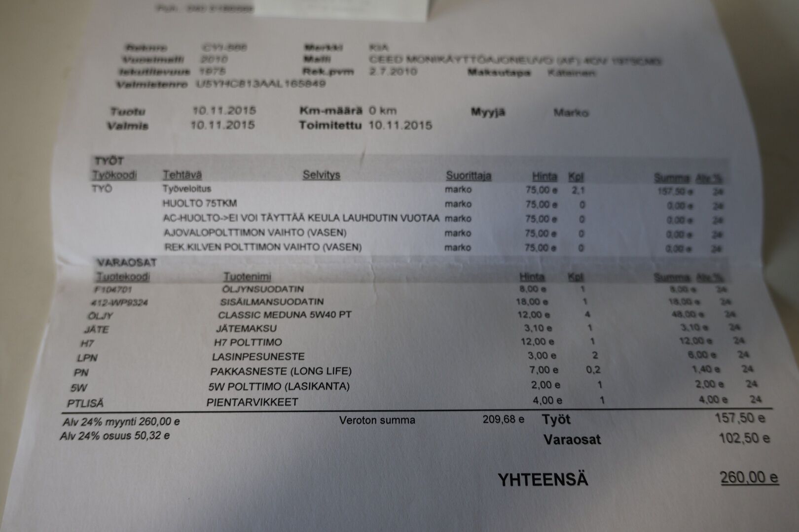 Kia cee'd 2010 2,0 EX SW - *Myydään Huutokaupat.com!*