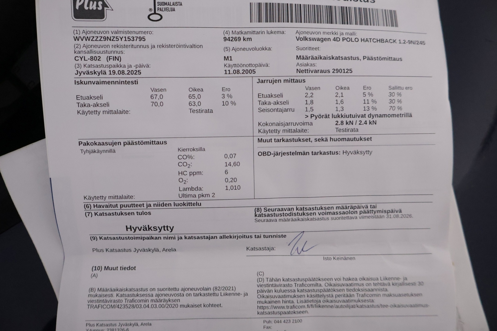 Volkswagen Polo 2005 4D POLO HATCHBACK 1.2 * YritysOutlet - Myydään vain yrityksille* - *Vähän ajettu / Ryhdikäs / Käyttöauto*