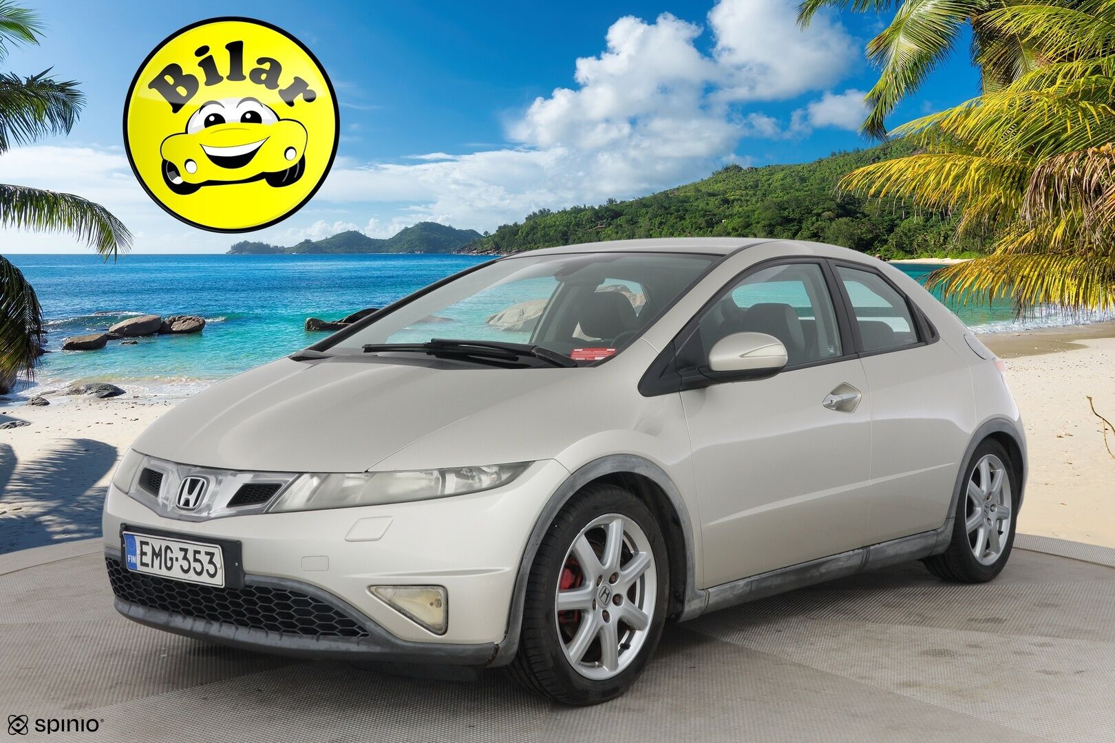 Honda Civic 2008 5D 1,8i Sport - Myydään Huutokaupat.com - Manuaali | Lohko | Koukku | Vakkari