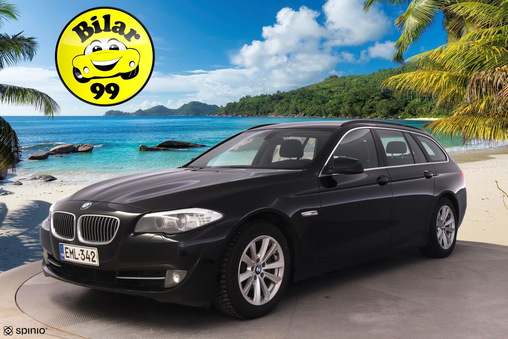 BMW 520 2013 TwinPower Turbo A F11 Touring Business Automatic *Vakionopeudensäädin / Lohko+S.lämmitin / Vetokoukku / S.Luukku* - *Asiallisesti huollettu / Kahdet hyvät renkaat alumiinivantein*