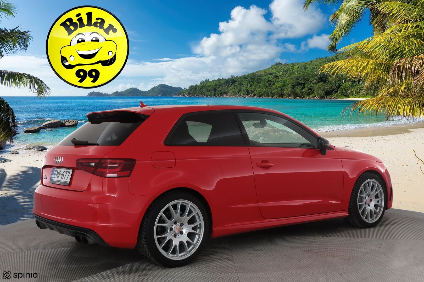Audi S3 2014 Compact Coupé 2,0 TFSI 221 kW quattro S tronic * Suomi-auto / ACC / Timanttinahat / LED / P.tutkat / Lasikattoluukku * - Kahdet renkaat aluvanteilla