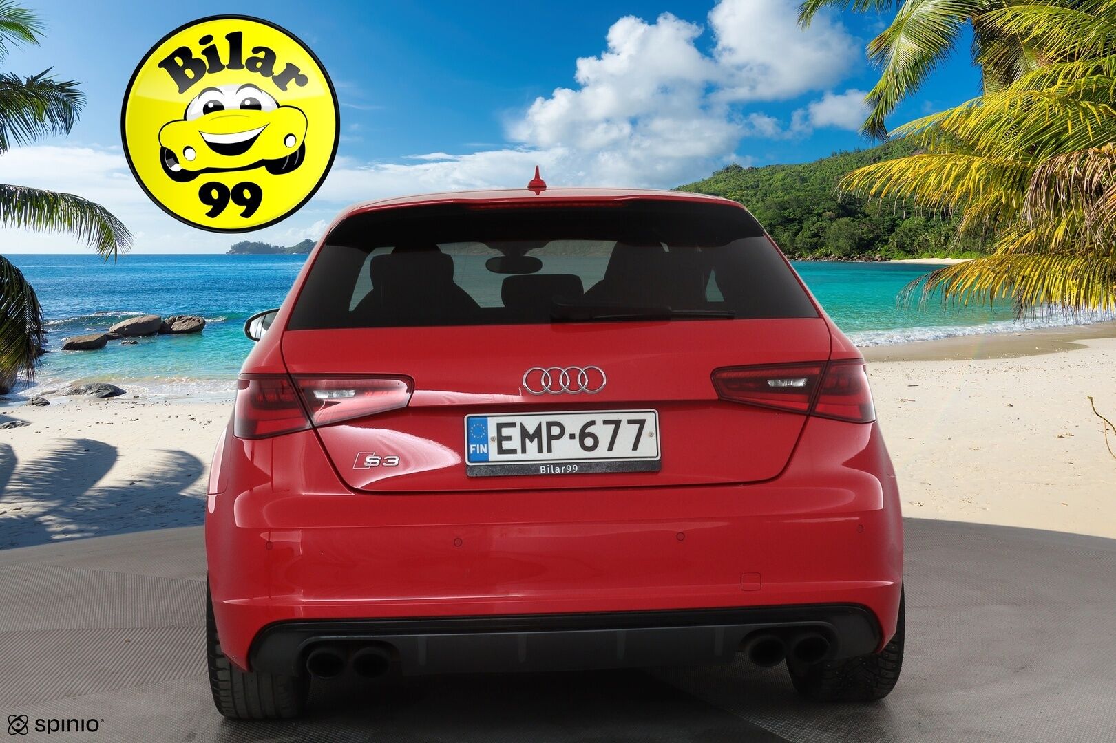 Audi S3 2014 Compact Coupé 2,0 TFSI 221 kW quattro S tronic * Suomi-auto / ACC / Timanttinahat / LED / P.tutkat / Lasikattoluukku * - Kahdet renkaat aluvanteilla