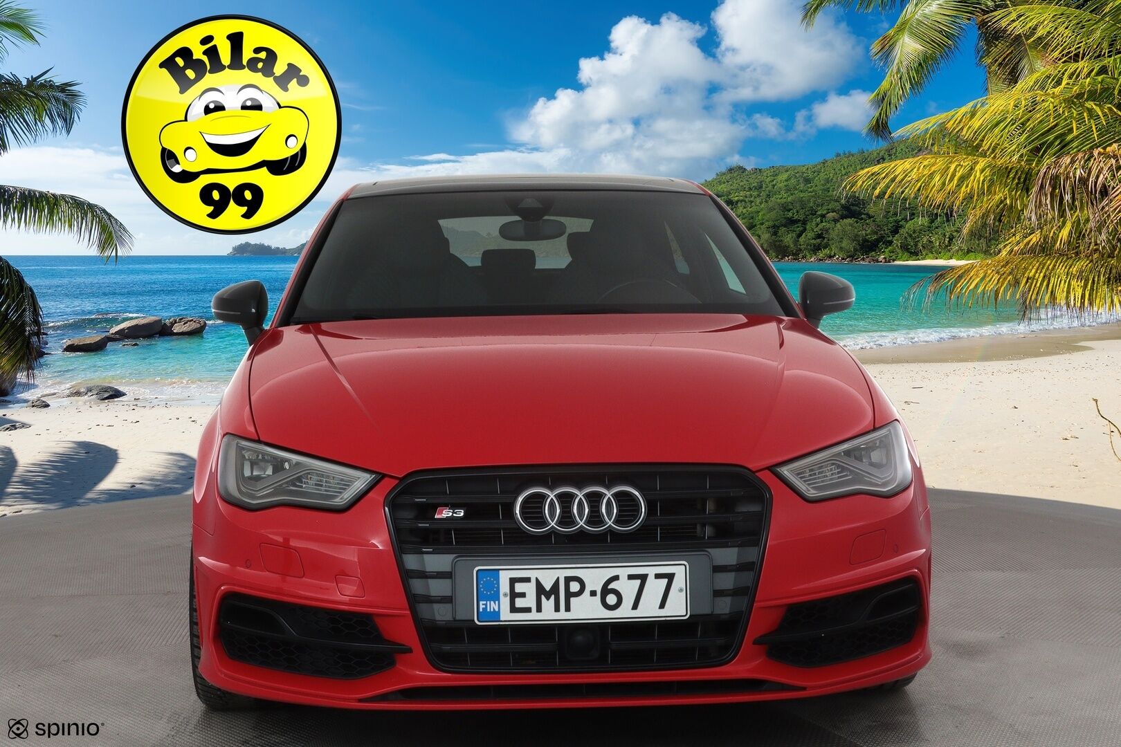 Audi S3 2014 Compact Coupé 2,0 TFSI 221 kW quattro S tronic * Suomi-auto / ACC / Timanttinahat / LED / P.tutkat / Lasikattoluukku * - Kahdet renkaat aluvanteilla