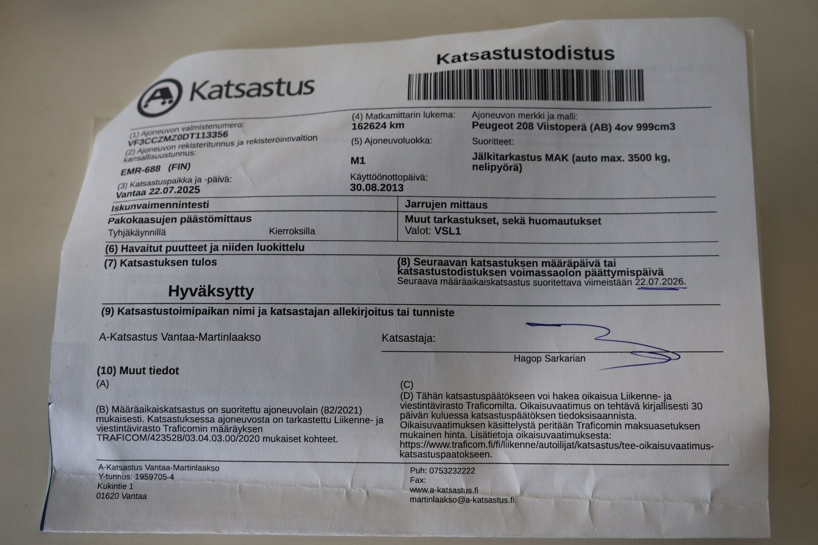 Peugeot 208 2013 Motion VTi 68 / Vakkari / 2x Renkaat / Huoltokirja / *YritysOutlet - Tämä auto myydään vain Yrityksille* - Juuri tehty jakopää! / *YritysOutlet - Tämä auto myydään vain Yrityksille*