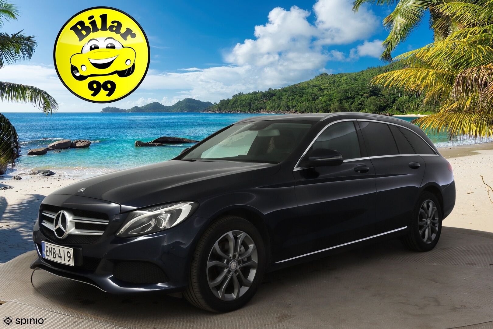 MERCEDES-BENZ C 2017 220 d 4Matic T A Premium Business * Burmester / Vetokoukku / Sähkökontti / Navi / Vakkari * - Juuri huollettu! / Kahdet renkaat aluvanteilla