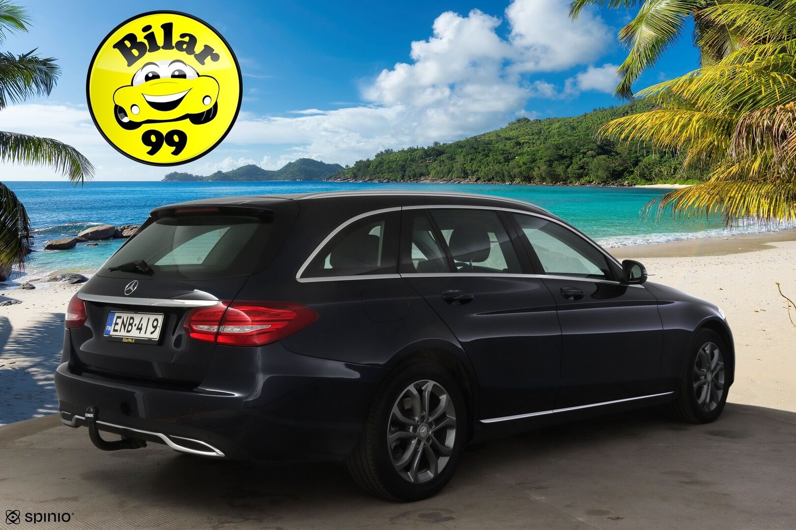 MERCEDES-BENZ C 2017 220 d 4Matic T A Premium Business * Burmester / Vetokoukku / Sähkökontti / Navi / Vakkari * - Juuri huollettu! / Kahdet renkaat aluvanteilla
