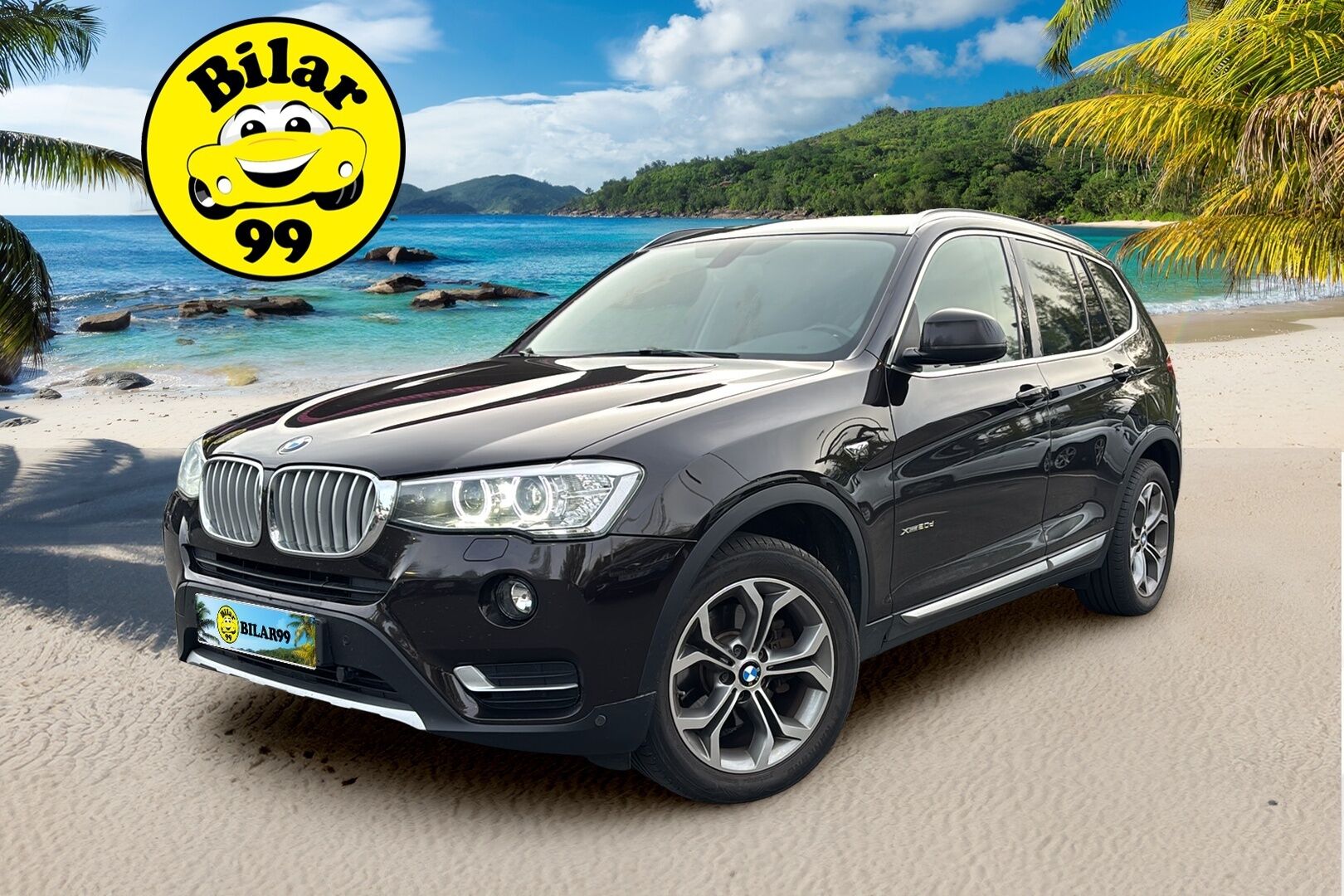 BMW X3 2016 F25 xDrive20d A Business X-Line *Suomi-auto / Koukku / Navi / Hifi / Xenon / Puolinahat / P.tutkat* - Juuri katsastettu / X-Line pakettin / Metalliväri - Sparkling Brown / Facelift malli / Tummennetut taka- ja takasivuikkunat / Lohkolämmitin