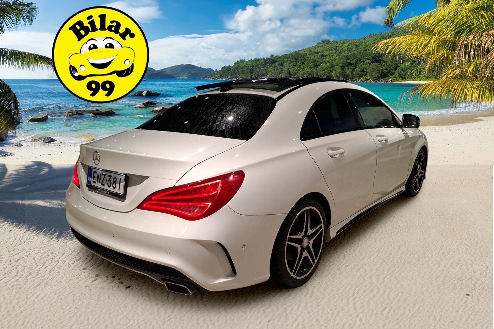 Mercedes-Benz CLA 2014 200 BE A Premium Business AMG / Suomi-auto / Panorama / Vakkari / Bi-Xenon / Lohko+sisäp. / Nahka-alcantara / - 2x renkaat&vanteet / Night-paketti / AMG ulko- ja sisäpaketit / Siisti!