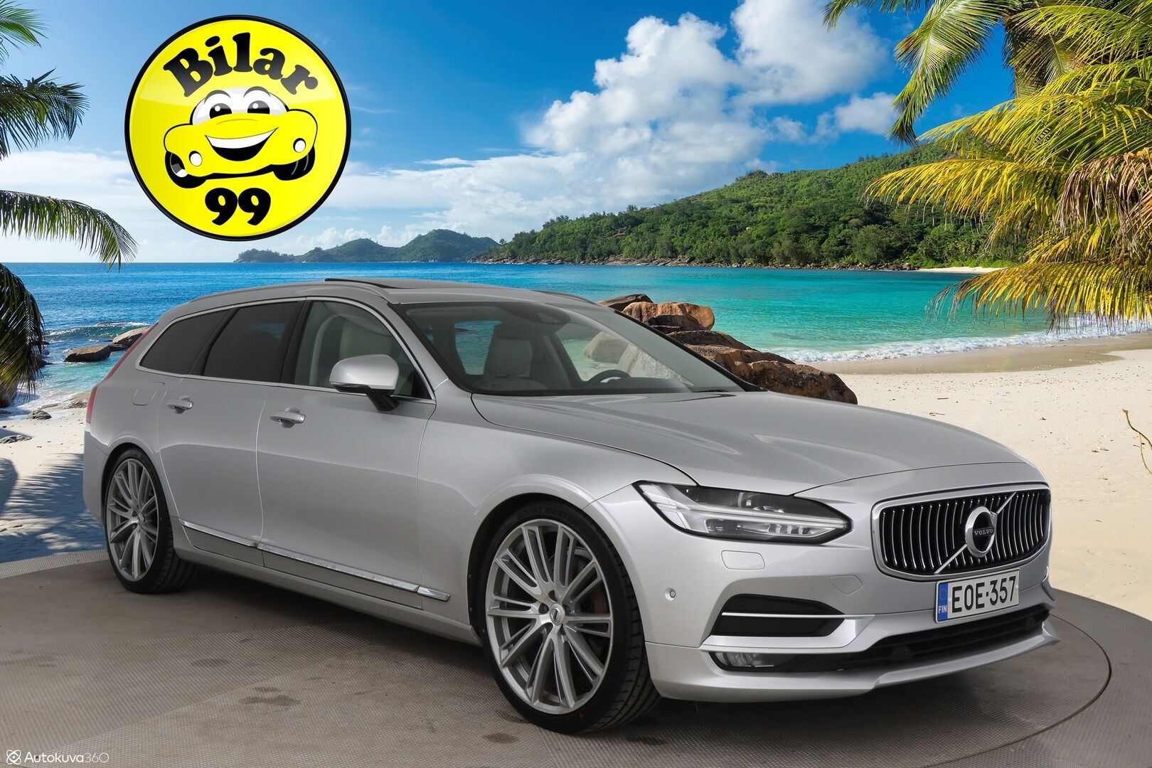 Volvo V90 2016 T6 AWD Inscription aut / B&W / Adapt. vak / Nahkat muistilla / VOC / P-kamera / Koukku - 3,99 % KORKOTARJOUS TÄHÄN AUTOON - 31.5. ASTI! - Harvinainen rehtibensa huippuvarusteilla! / Suomi-auto / 