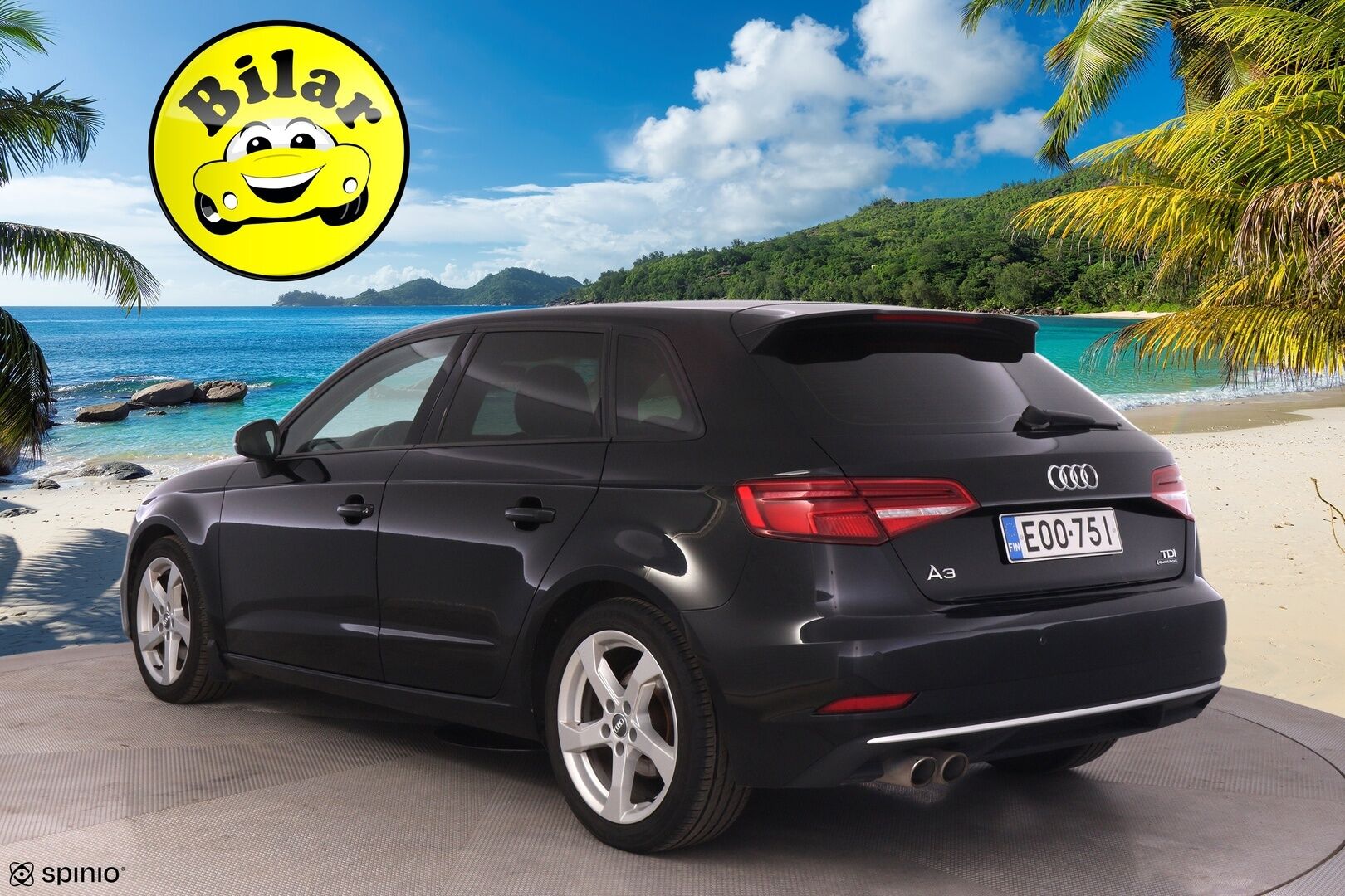 Audi A3 2017 Sportback Land of quattro Edition 2,0 TDI 135 kW quattro S tronic *Bang&Olufsen / Webasto / Koukku / Sporttipenkit / Vakkari / LED* - Erittäin hyvin huollettu kaksilla renkailla ja Audin vanteilla varusteltu Suomiauto!
