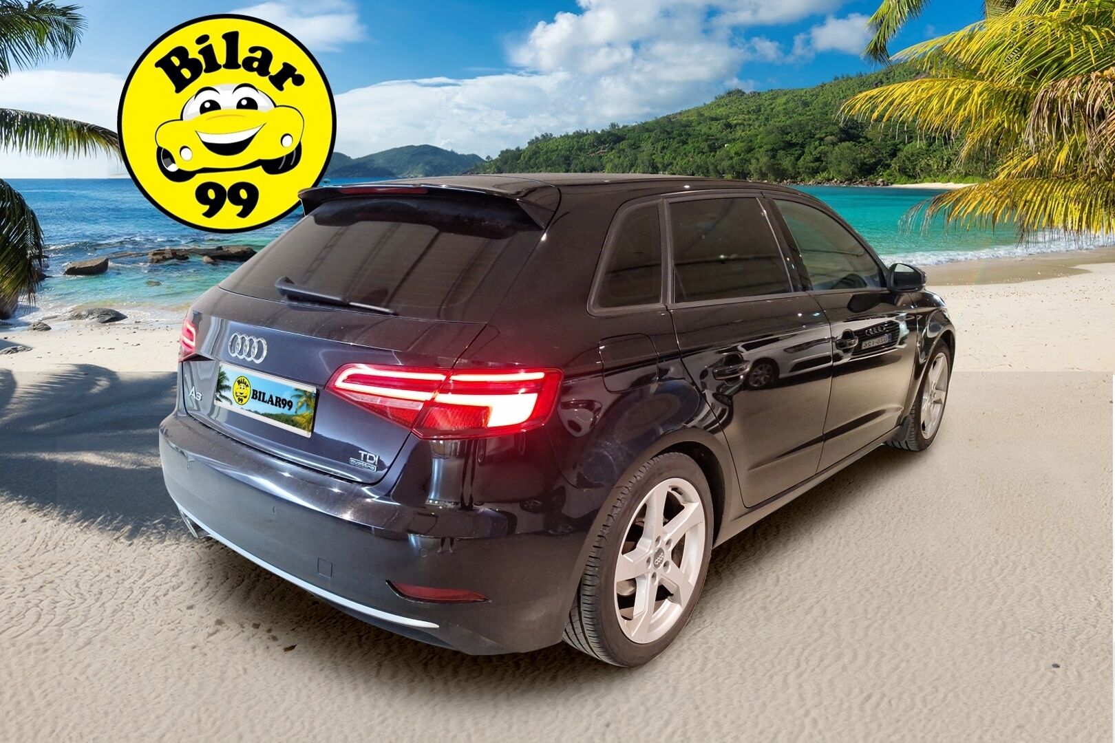 Audi A3 2017 Sportback Land of quattro Edition 2,0 TDI 135 kW quattro S tronic *Bang&Olufsen / Webasto / Koukku / Sporttipenkit / Vakkari / LED* - Erittäin hyvin huollettu kaksilla renkailla ja Audin vanteilla varusteltu Suomiauto! - HULLUT AVAJAISHULINAT KORKOTARJOUS 3,29 %