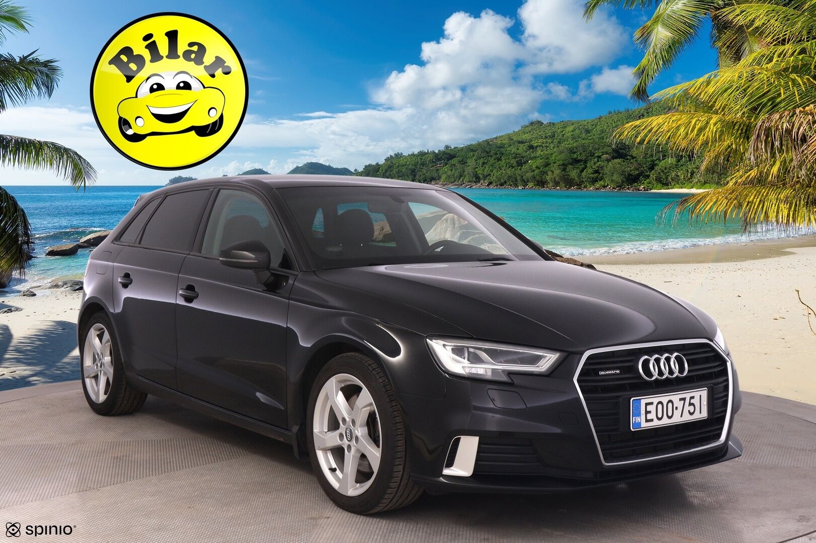 Audi A3 2017 Sportback Land of quattro Edition 2,0 TDI 135 kW quattro S tronic *Bang&Olufsen / Webasto / Koukku / Sporttipenkit / Vakkari / LED* - Erittäin hyvin huollettu kaksilla renkailla ja Audin vanteilla varusteltu Suomiauto!