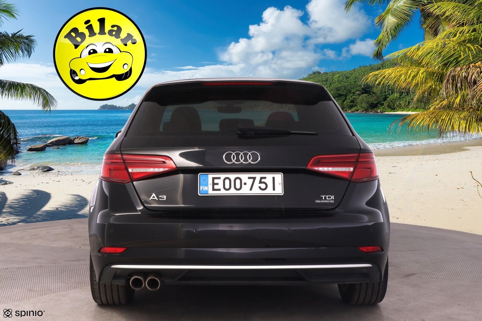 Audi A3 2017 Sportback Land of quattro Edition 2,0 TDI 135 kW quattro S tronic *Bang&Olufsen / Webasto / Koukku / Sporttipenkit / Vakkari / LED* - Erittäin hyvin huollettu kaksilla renkailla ja Audin vanteilla varusteltu Suomiauto!