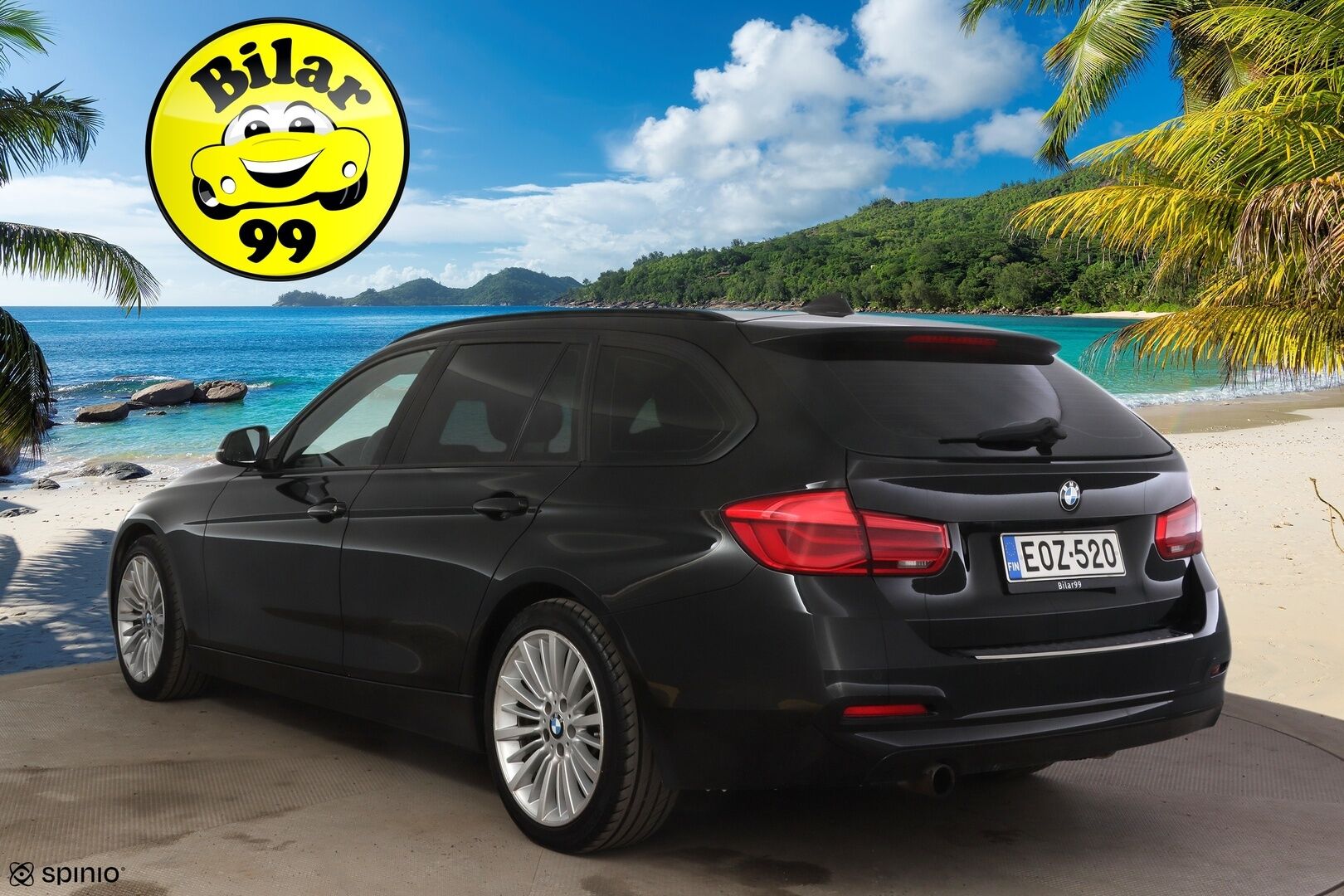 BMW 318 2018 F31 Touring 318d A Business Exclusive * Sporttipenkit / Vetokoukku / P.Tutka / Sähkökontti / Ratinlämmitin / Vakkari / LED * - Musta nahkasisusta! / Suomi-auto / Lohkolämm. + sisätilanlämm. / Kahdet renkaat BMW alumiinivanteilla - HULLUT AVAJAISHULINAT KORKOTARJOUS 3,29 %