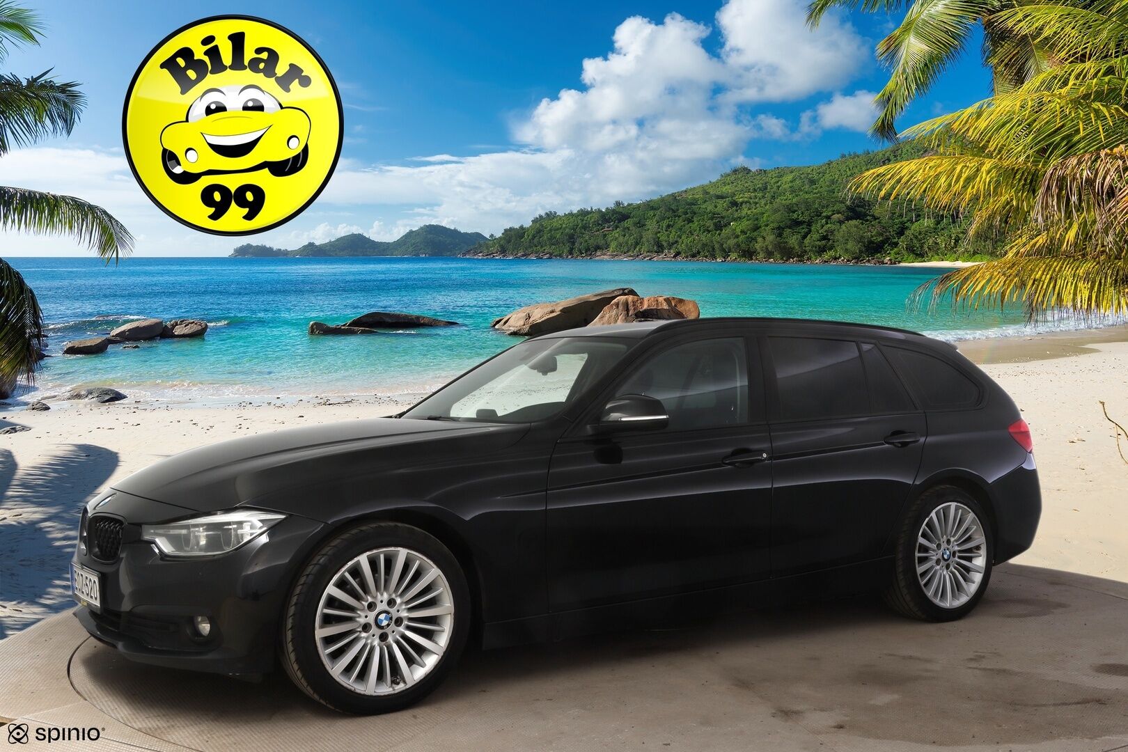 BMW 318 2018 F31 Touring 318d A Business Exclusive * Sporttipenkit / Vetokoukku / P.Tutka / Sähkökontti / Ratinlämmitin / Vakkari / LED * - Musta nahkasisusta! / Suomi-auto / Lohkolämm. + sisätilanlämm. / Kahdet renkaat BMW alumiinivanteilla - HULLUT AVAJAISHULINAT KORKOTARJOUS 3,29 %