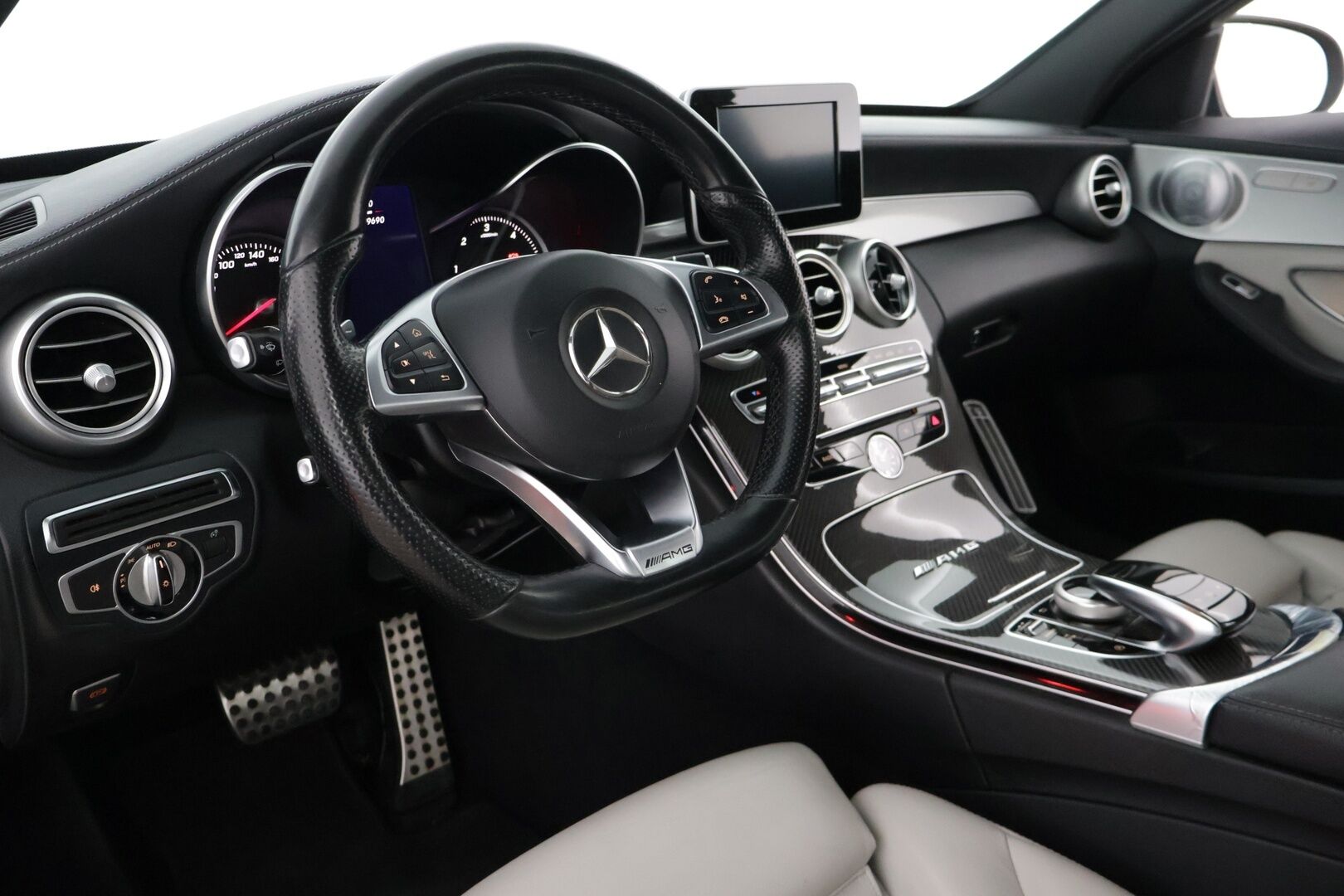Mercedes-Benz C 2016 200 d T A Premium Business AMG - Burmeister | LED | Vaaleat nahat |  Ambient | Navi | Sähköpenkit | Moottori vaihdettu 