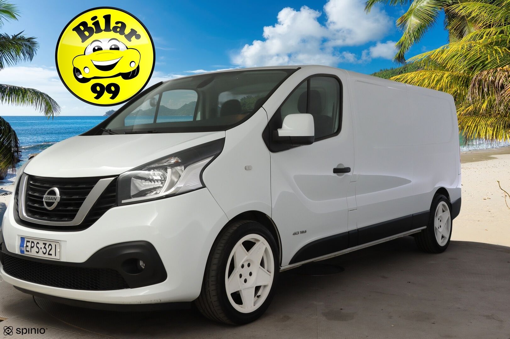 Nissan NV300 2018 Van 1,6 dCi 125 6 M/T L2H1 1.2t FWD Working Star Blind FD Blind SSD * Webasto / Kamera / Koukku / P-Tutkat / Ilmastointi * - * 1.-om Suomi-auto / ALV väh.kelpoinen / Särmät huollot / Kovat varusteet *