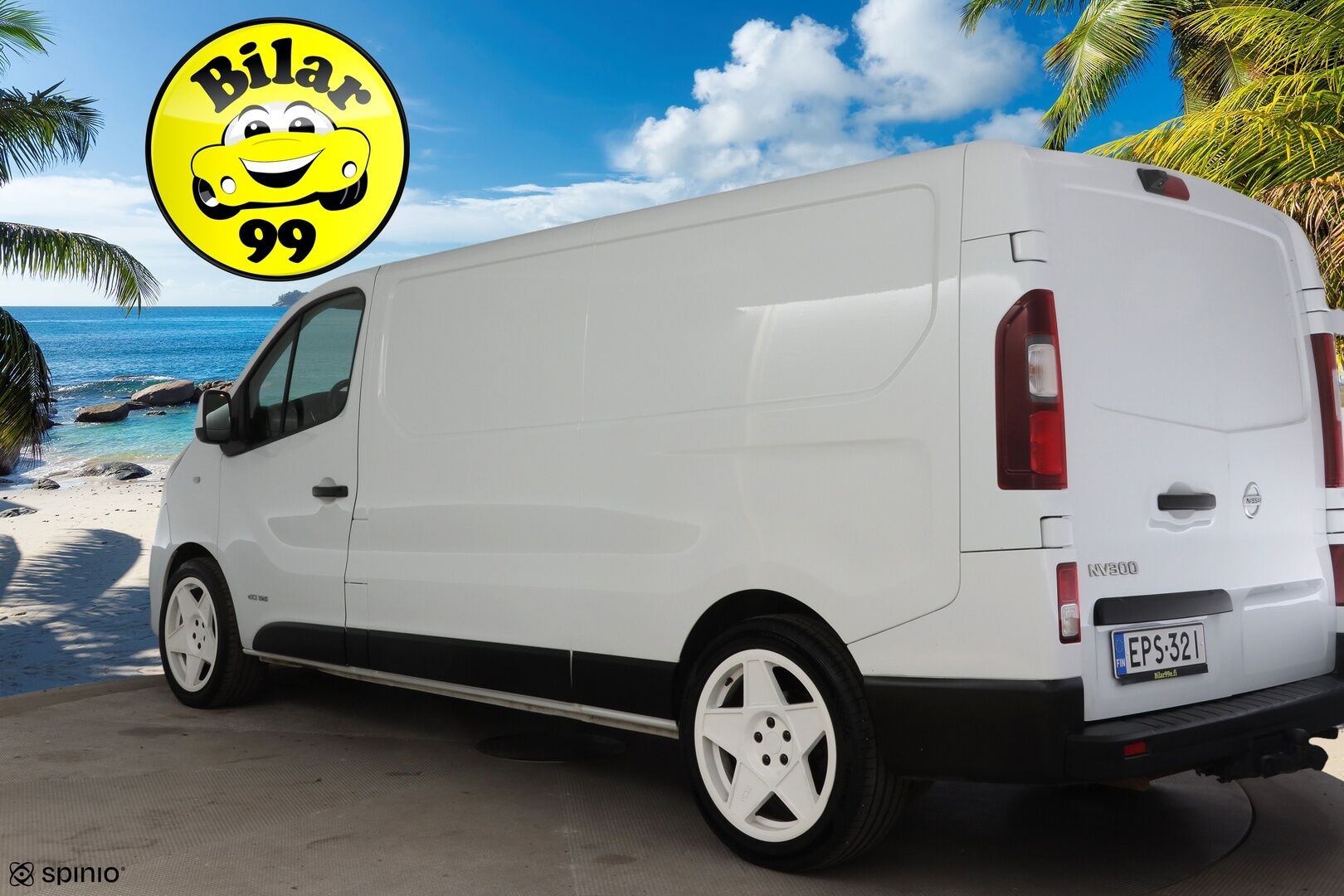 Nissan NV300 2018 Van 1,6 dCi 125 6 M/T L2H1 1.2t FWD Working Star Blind FD Blind SSD * Webasto / Kamera / Koukku / P-Tutkat / Ilmastointi * - * 1.-om Suomi-auto / ALV väh.kelpoinen / Särmät huollot / Kovat varusteet *