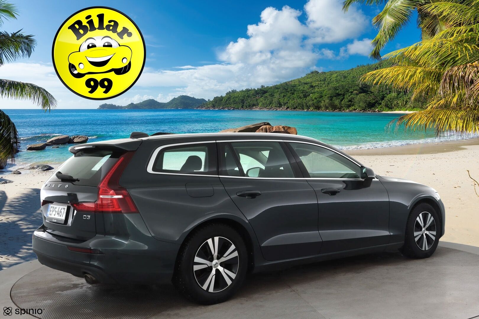 Volvo V60 2019 D3 Business aut * Webasto / ACC / LED / Kaistavahti / Navi / Keyless * - Suomi-auto / Kahdet renkaat aluvanteilla